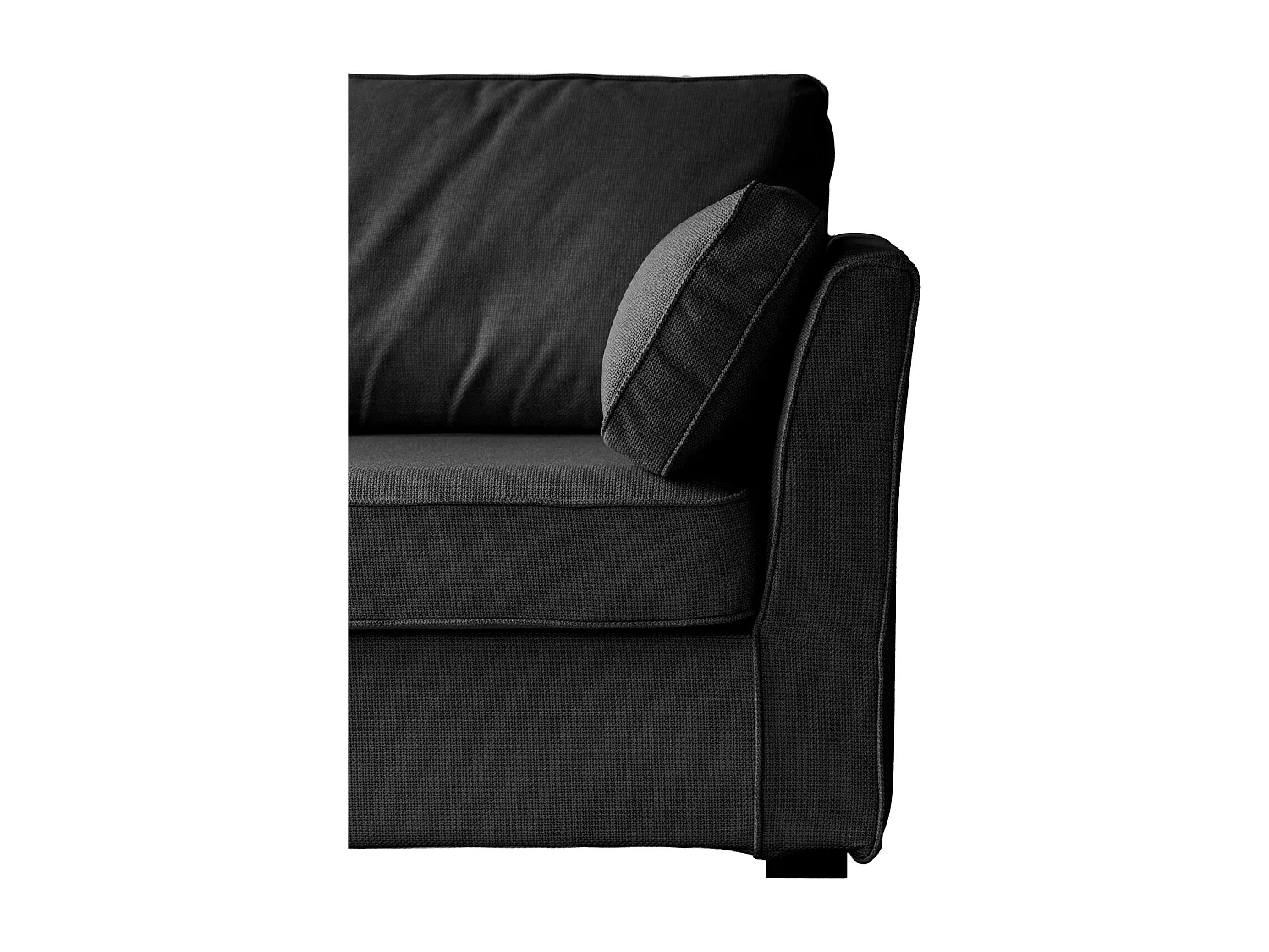 Canapé droit 3 places gris EMILE