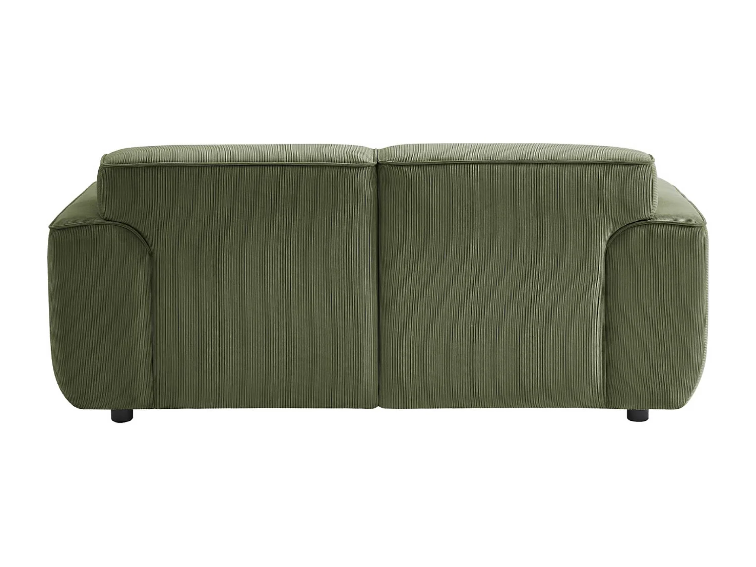 Sofá de pana de 2 plazas verde