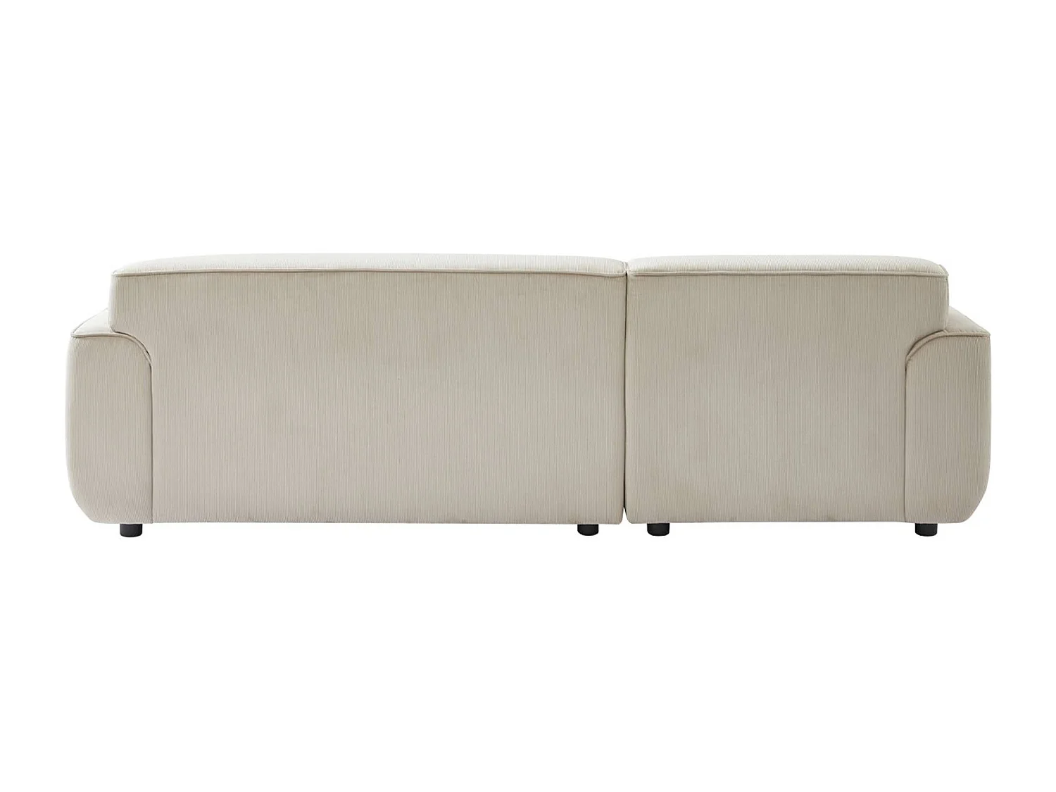 Sofá esquinero de pana, 3 plazas beige gris