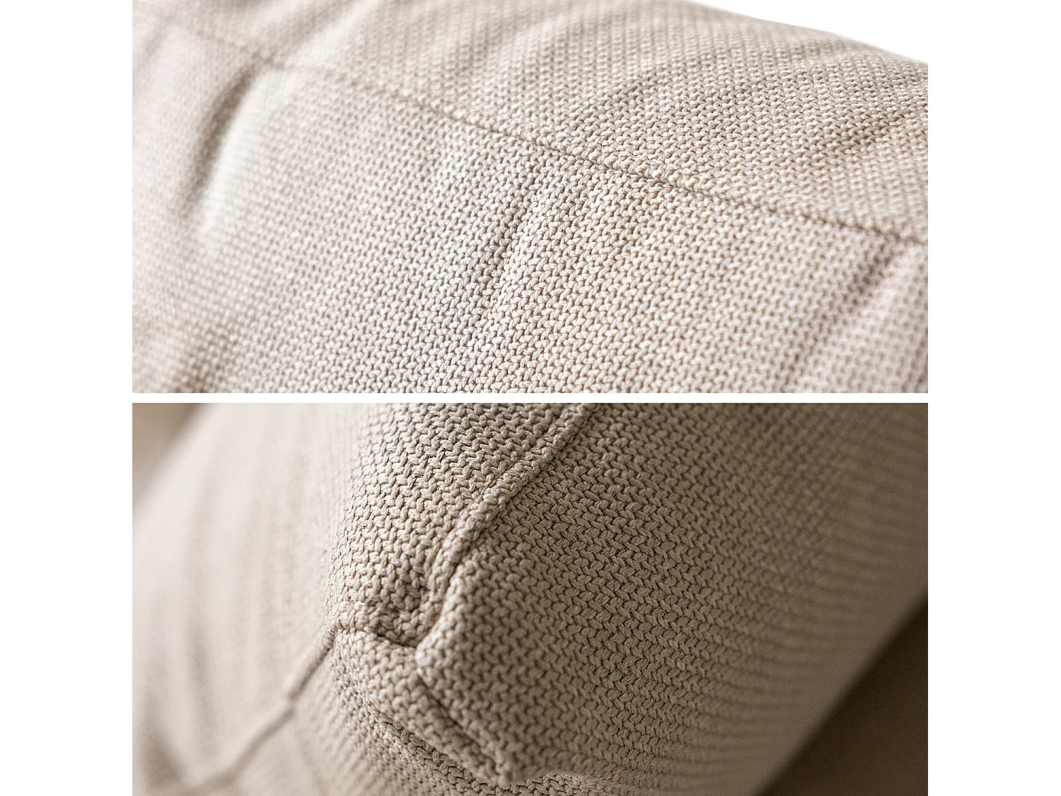 Canapé droit 2 places beige BASTIEN