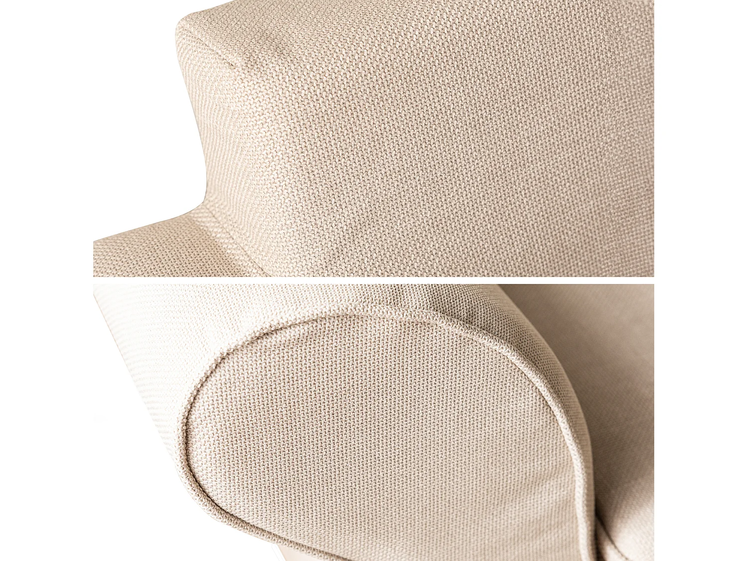 Canapé droit 3 places beige OSCAR