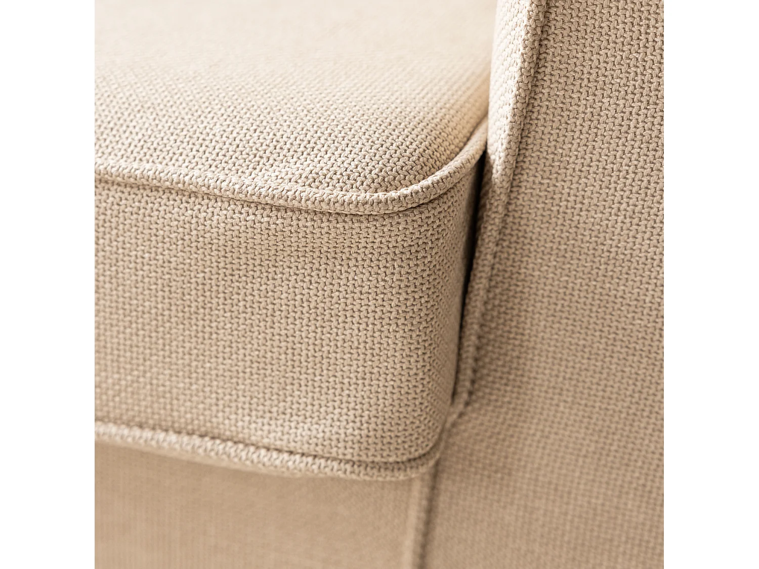 Canapé droit 3 places beige OSCAR