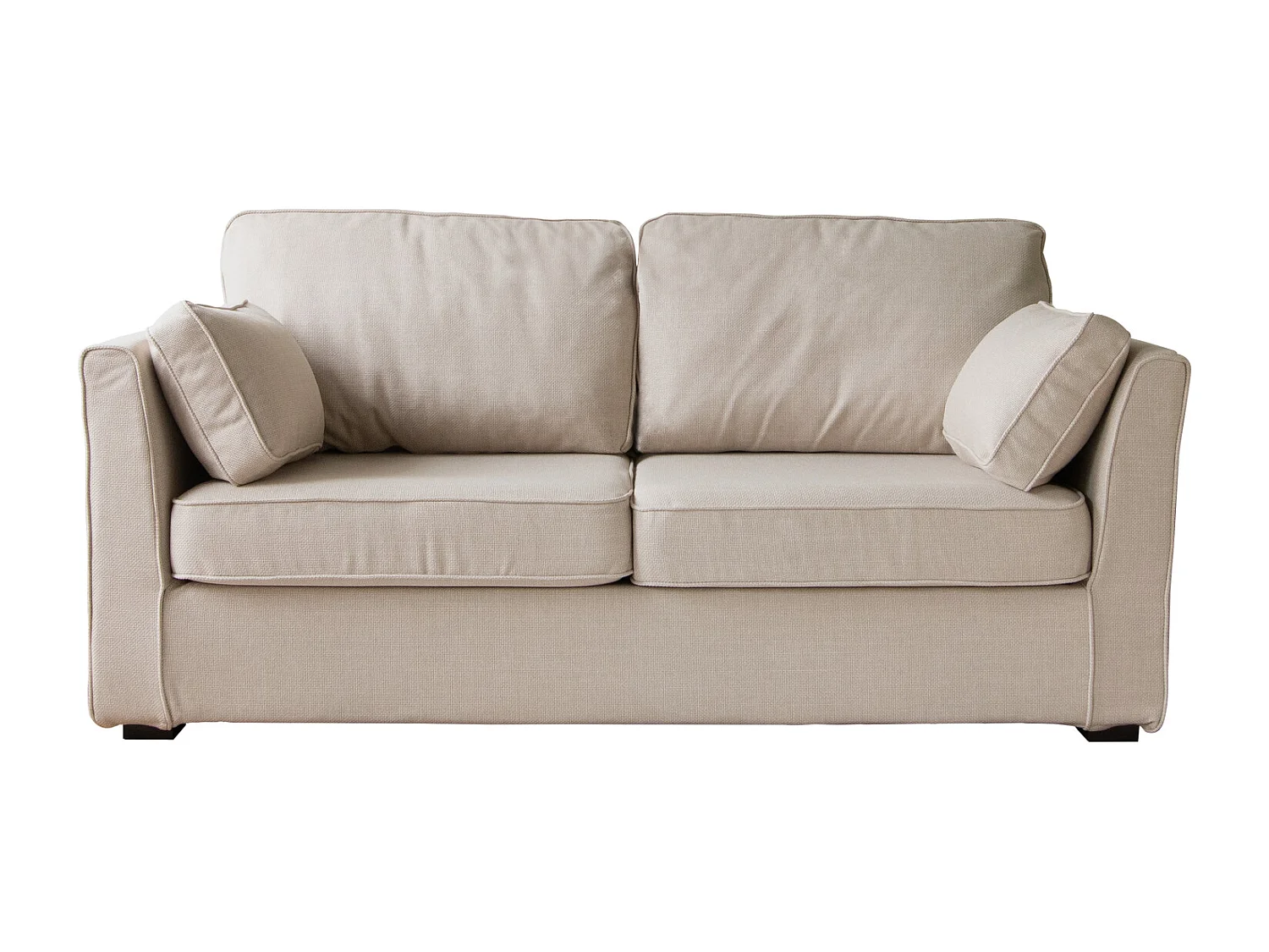 Canapé droit 3 places beige EMILE