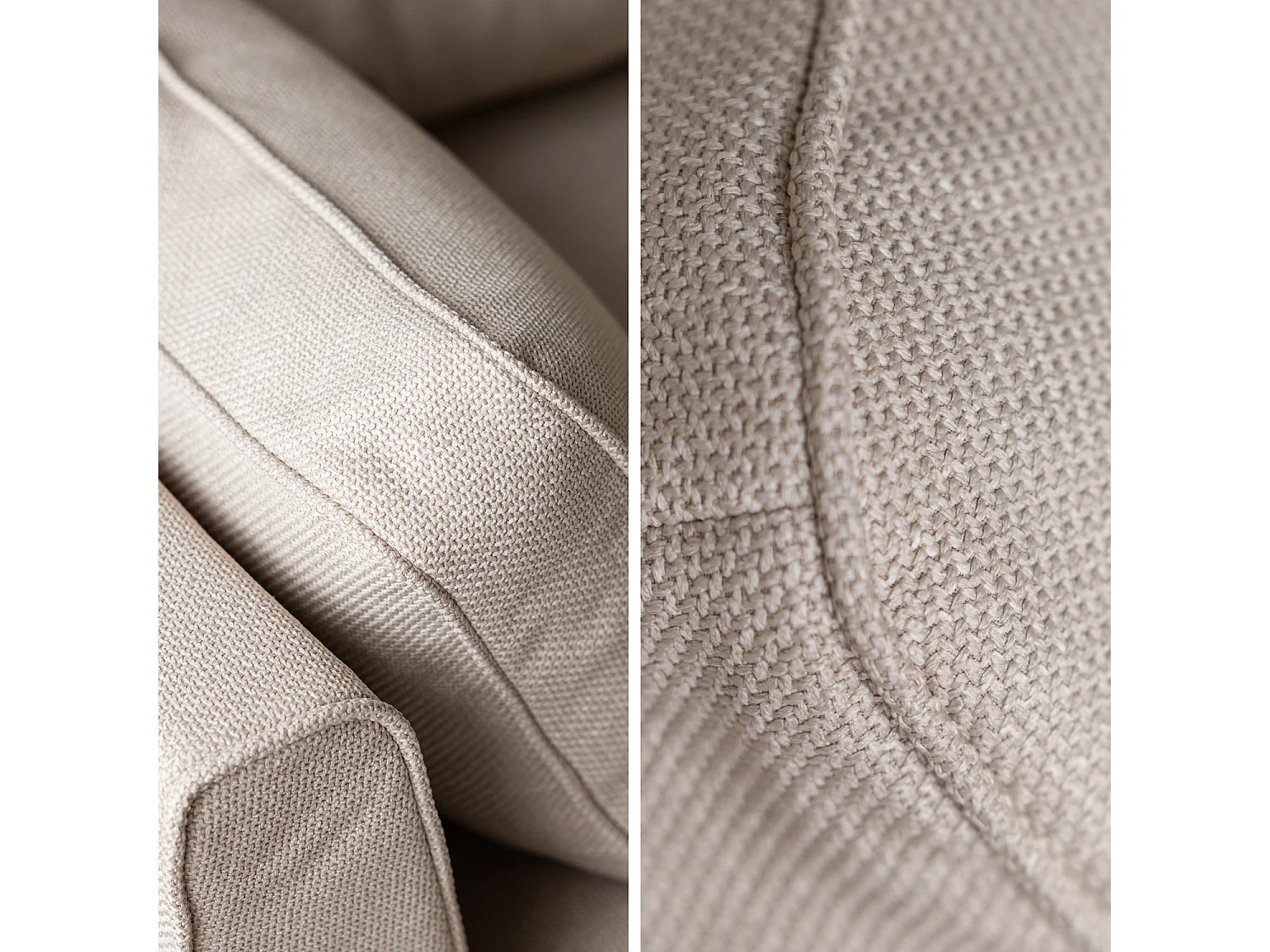 Canapé droit 3 places beige EMILE