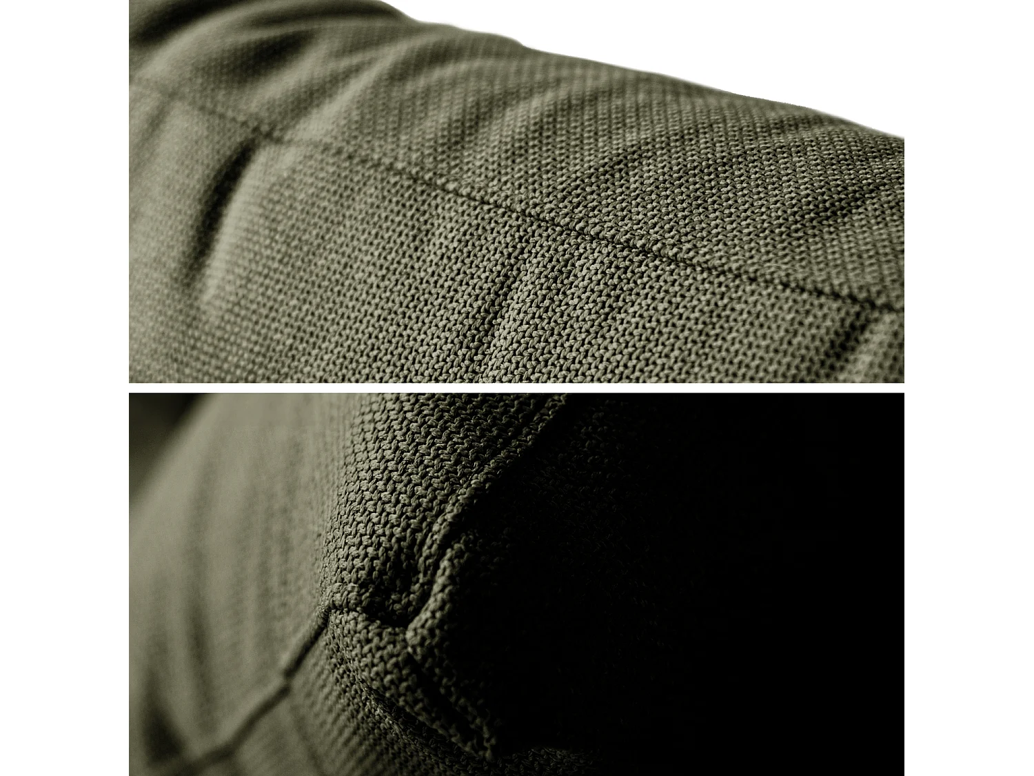 Canapé droit 3 places vert BASTIEN