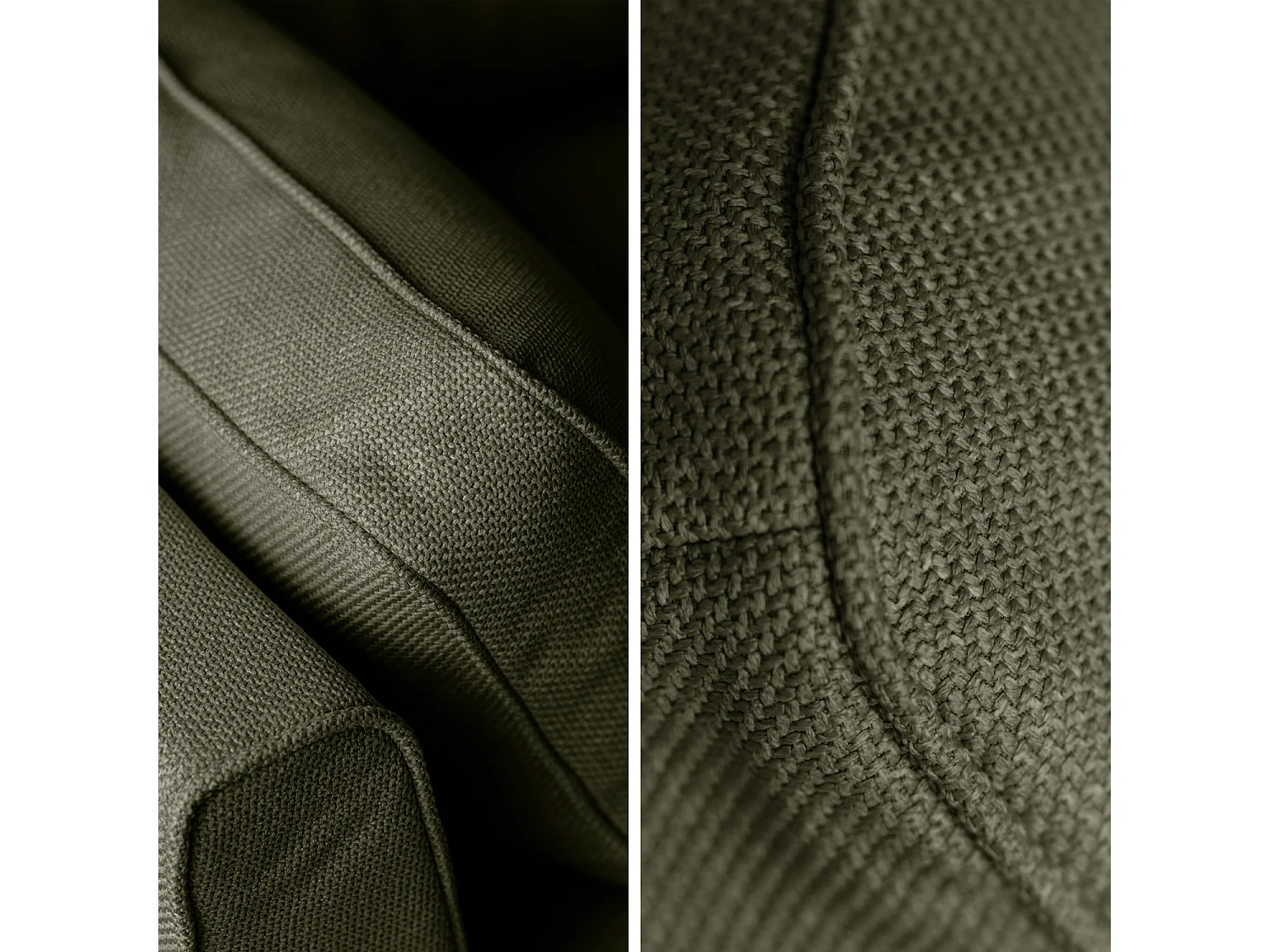 Canapé droit 3 places vert EMILE