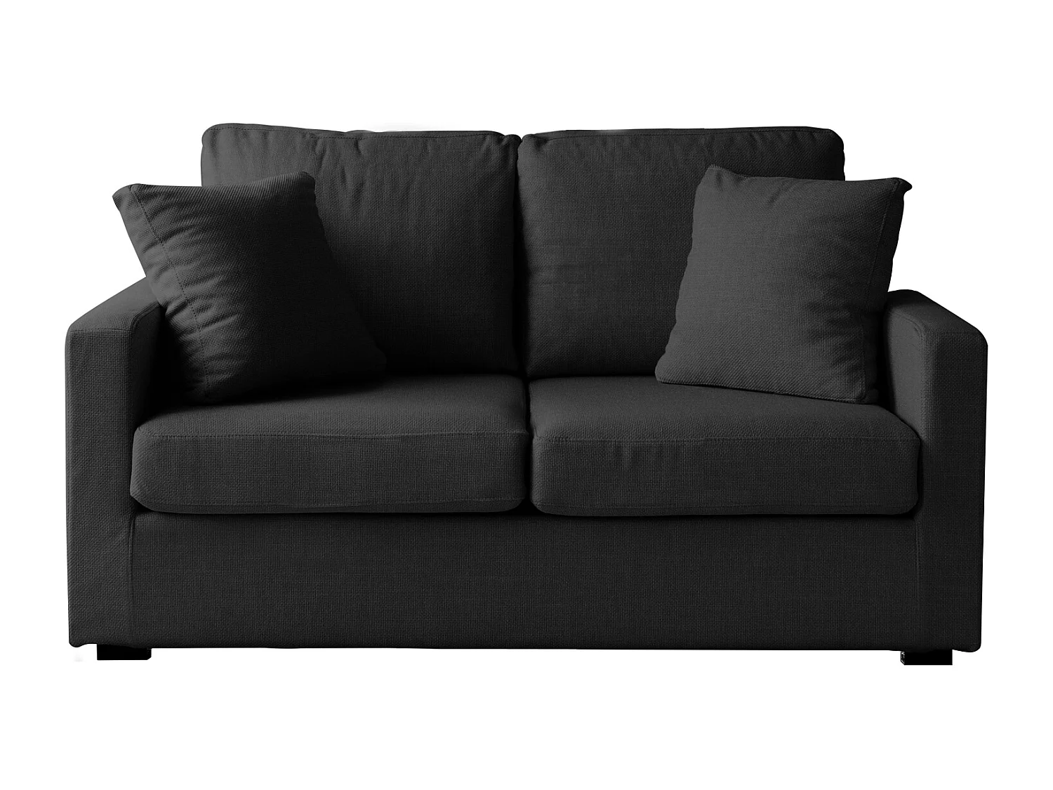 Canapé droit 2 places gris BASTIEN