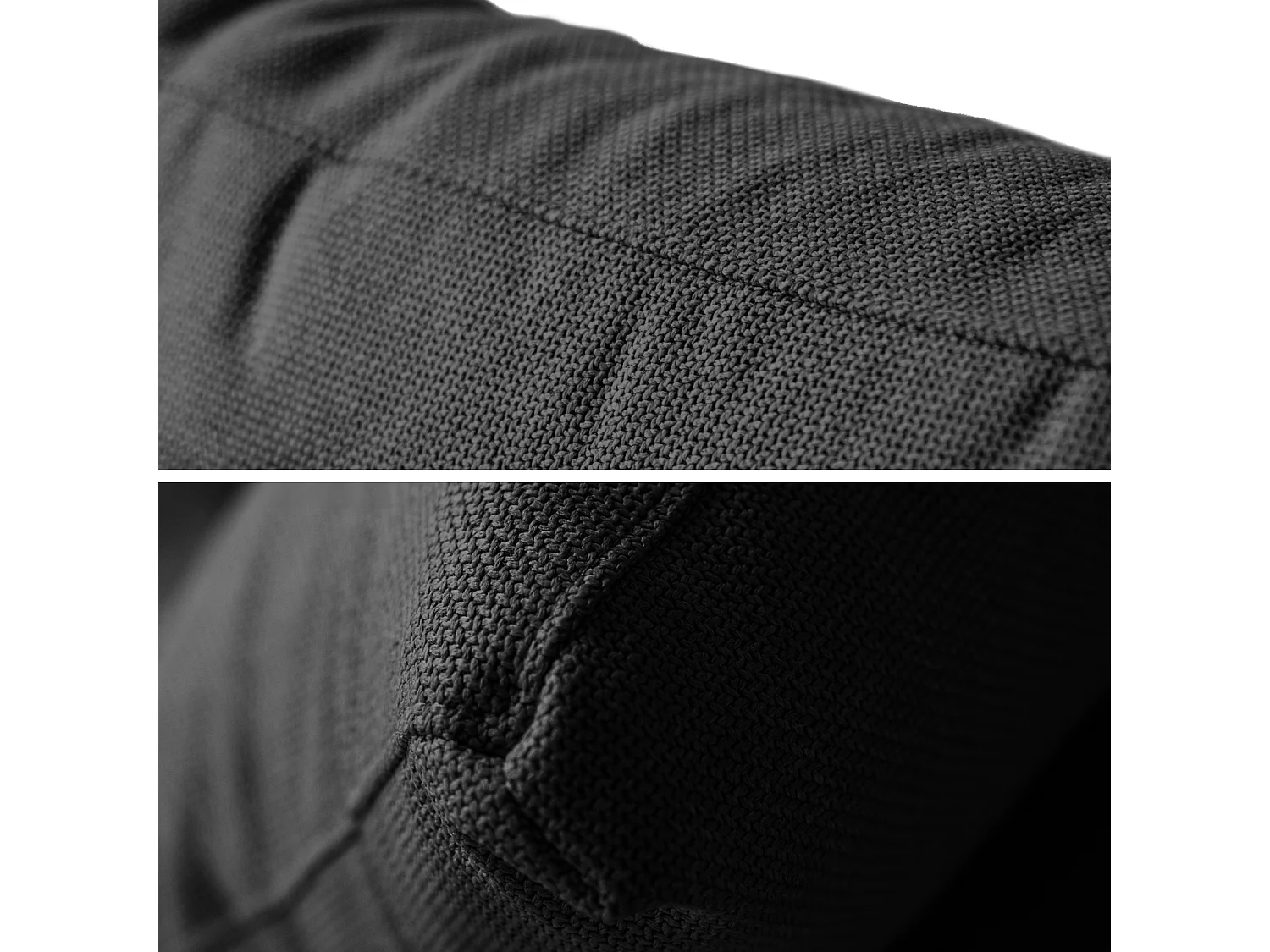 Canapé droit 2 places gris BASTIEN