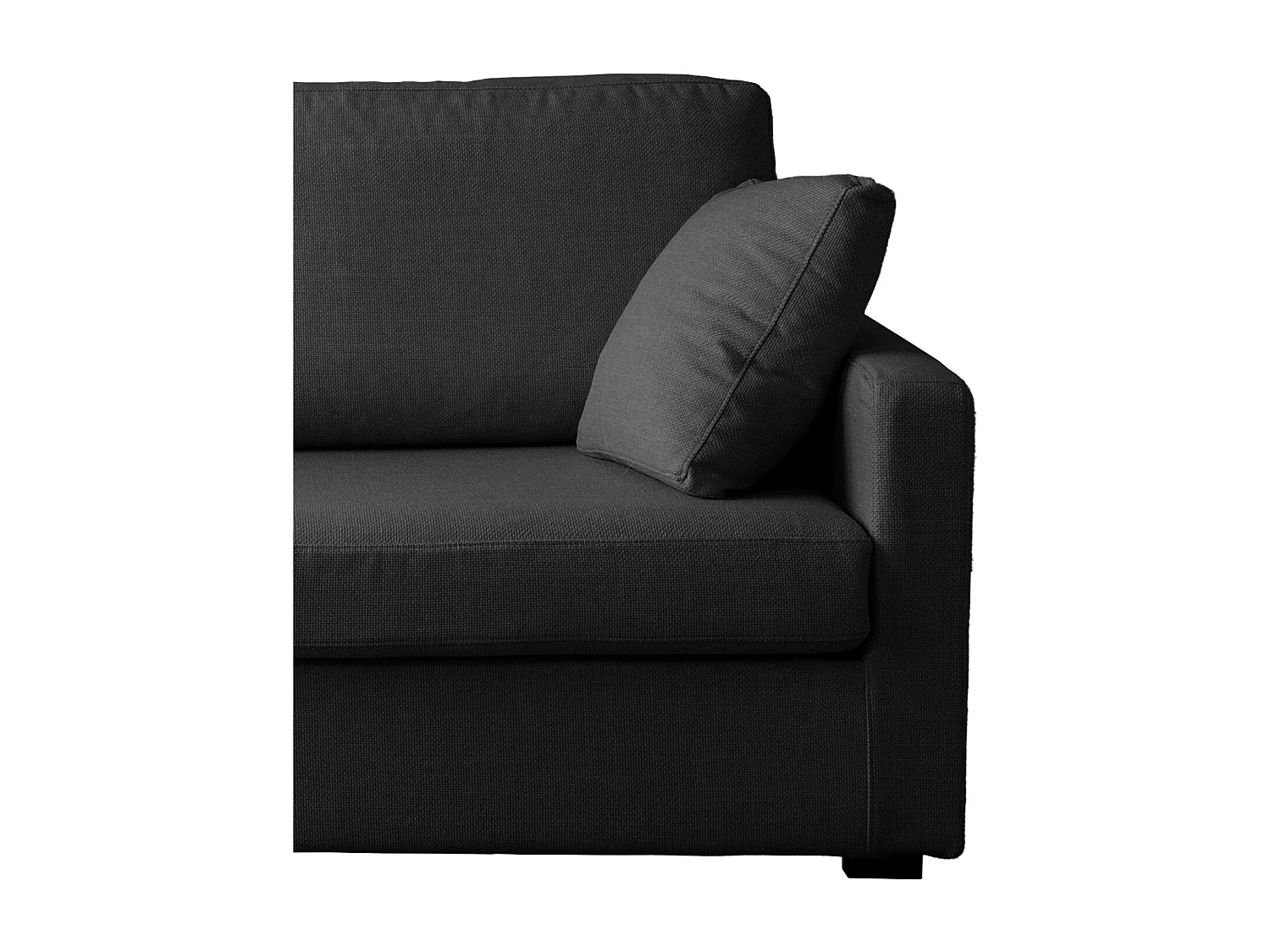 Canapé droit 2 places gris BASTIEN