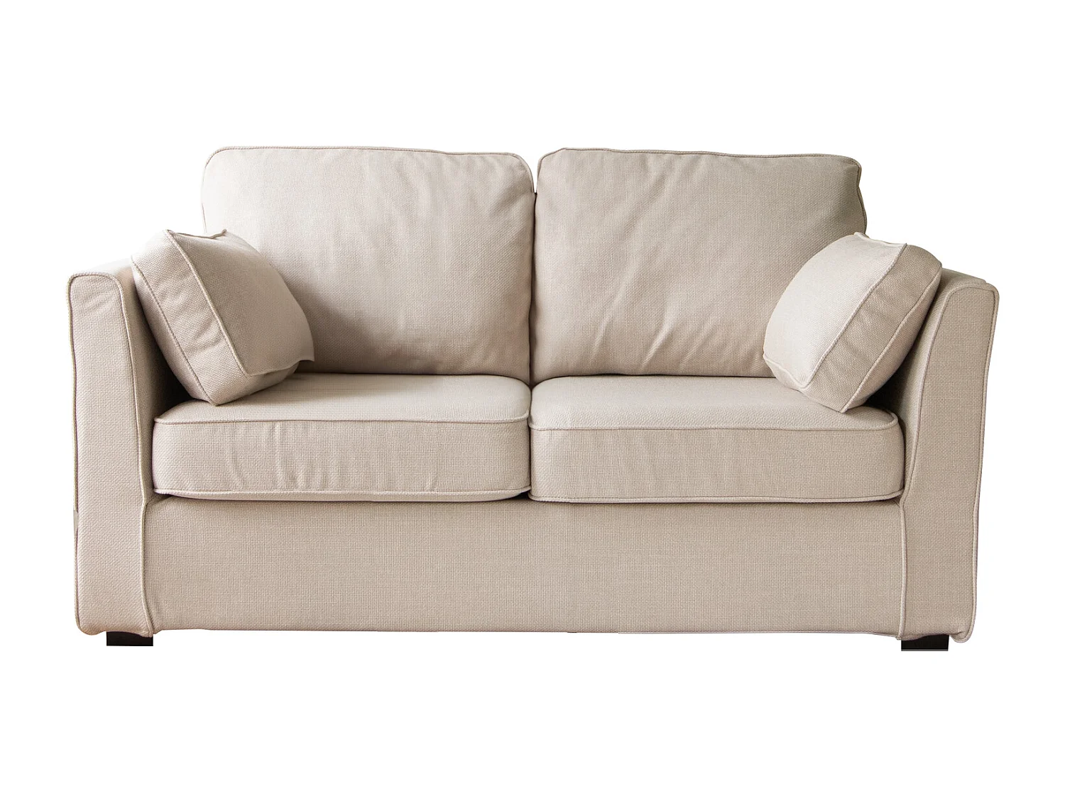 Canapé droit 2 places beige EMILE