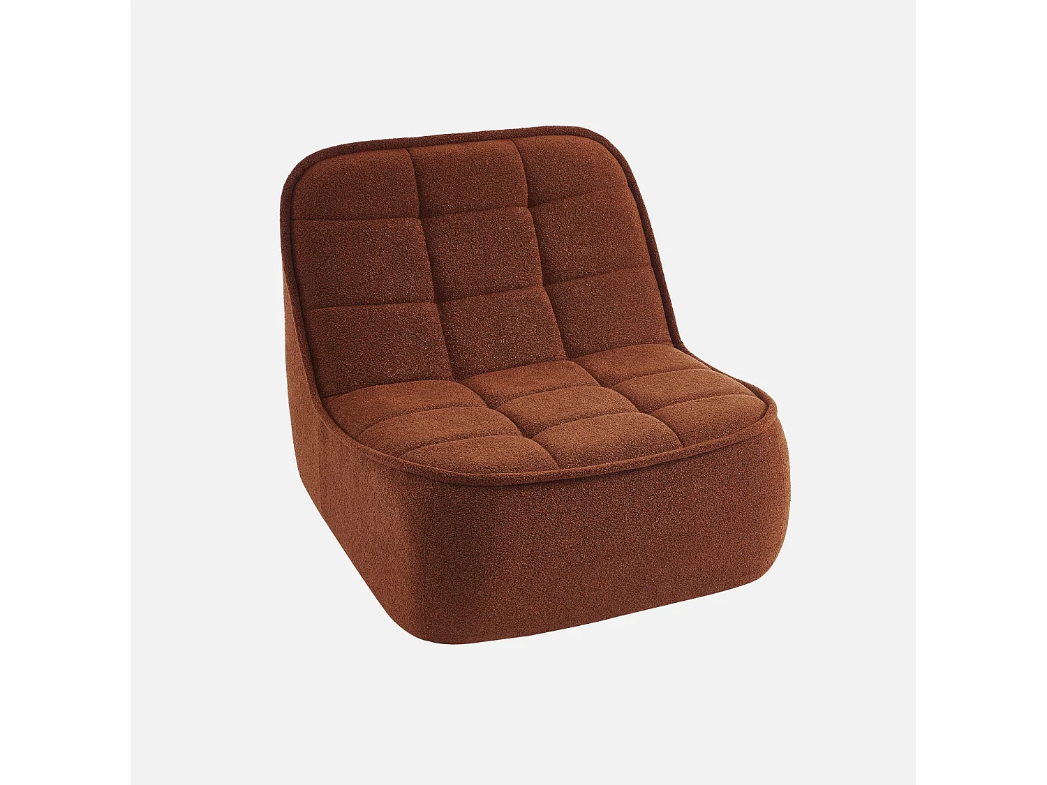 Sillón en borreguito, 1 plaza terracotta