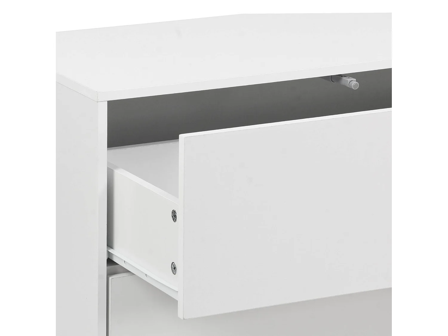 Modulo di stoccaggio decorativo in legno 3 cassetti, bianco