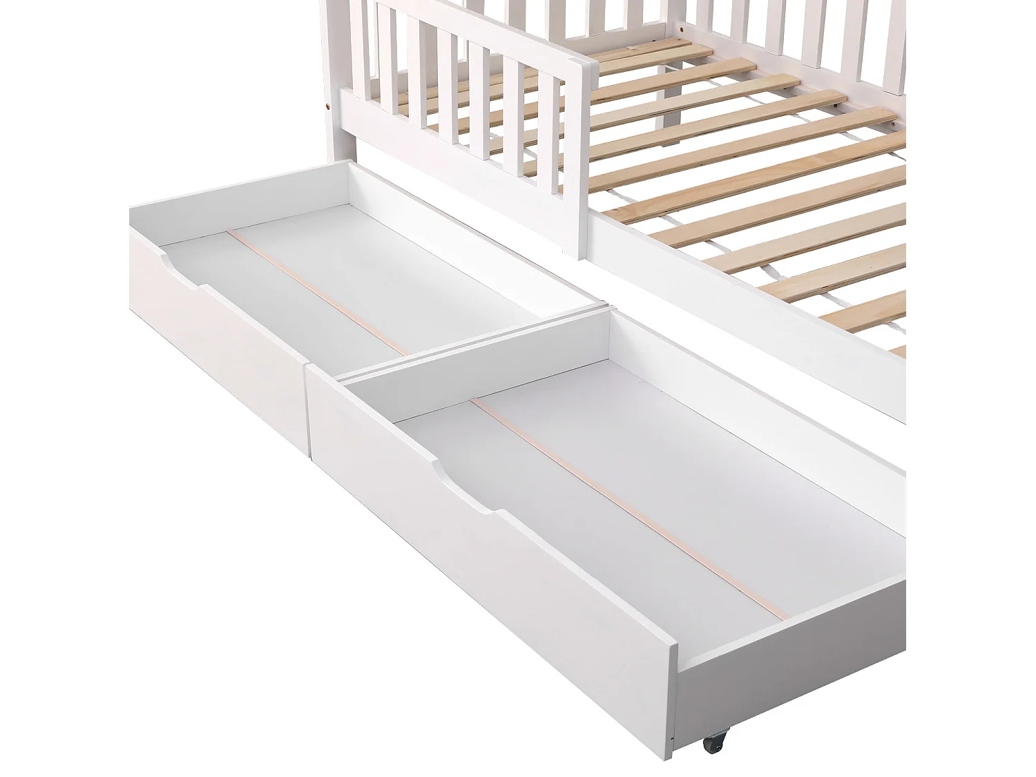 Kinderbed 190x90cm wit met lades MARCEAU