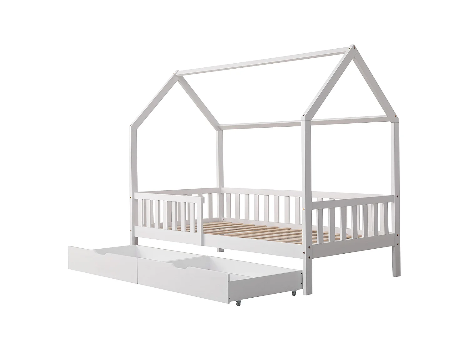 Kinderbed 190x90cm wit met lades MARCEAU