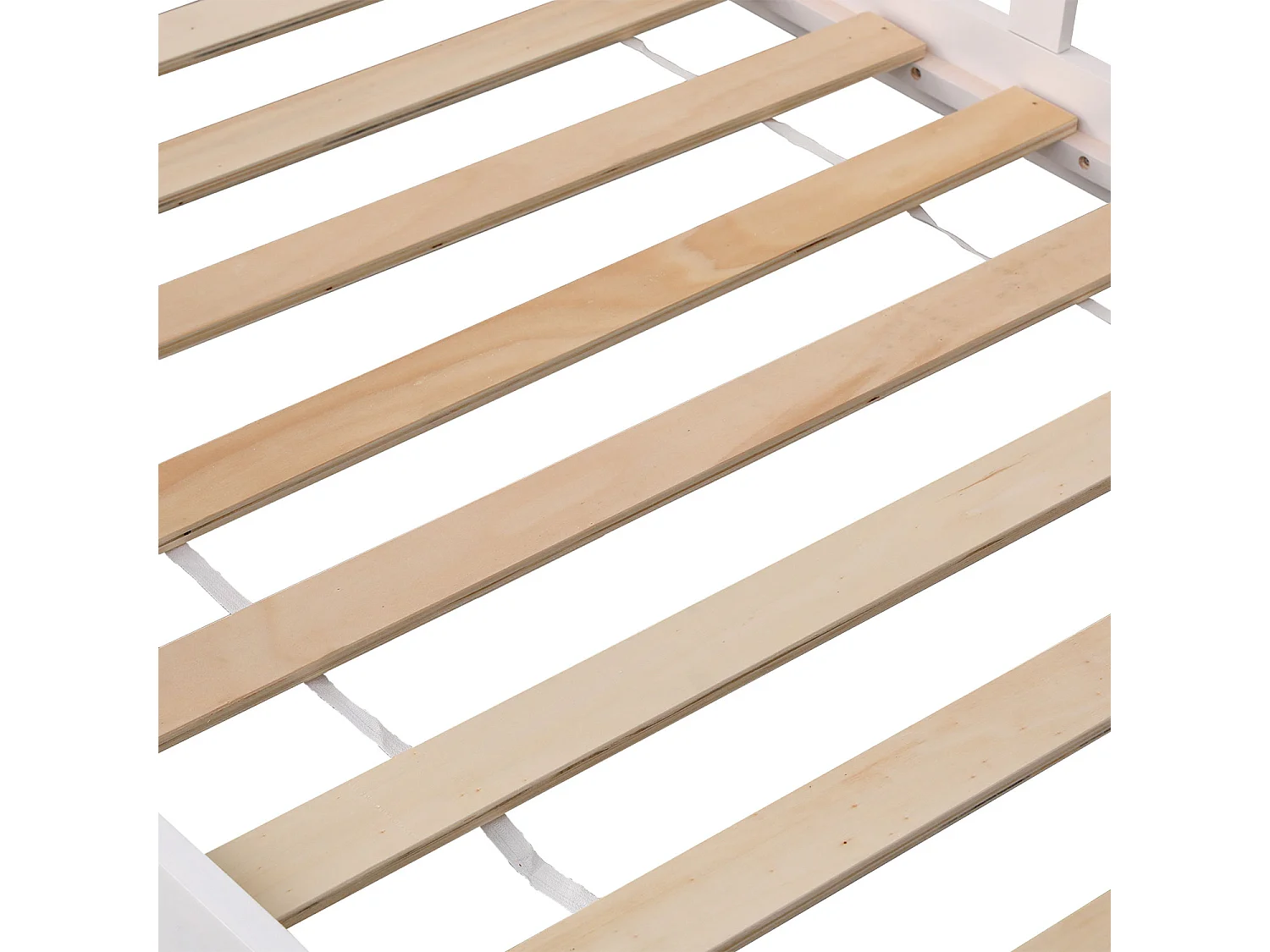 Lit cabane pour enfant 190x90cm blanc avec tiroirs MARCEAU