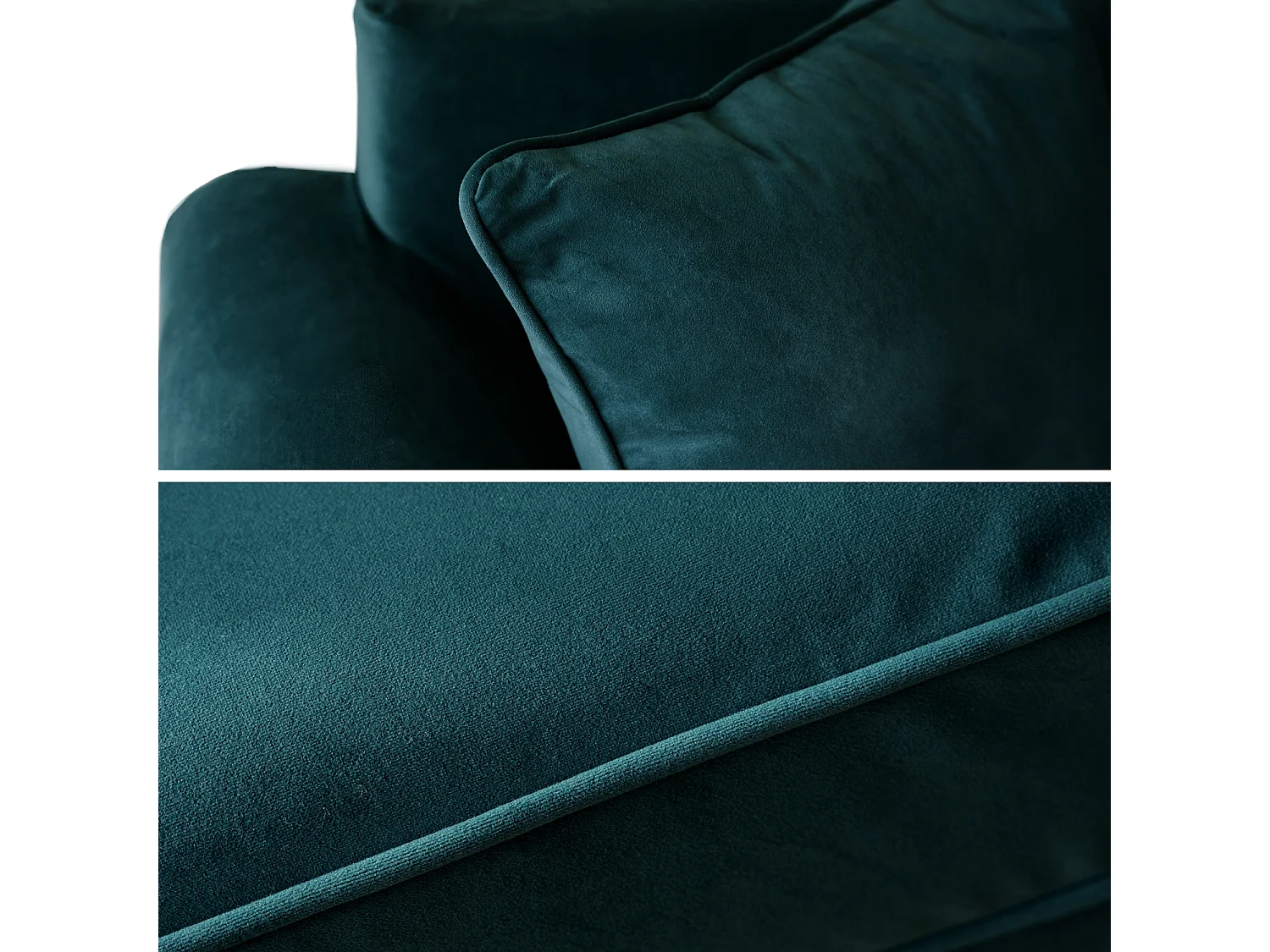 Fauteuil love seat en velours vert émeraude OSCAR