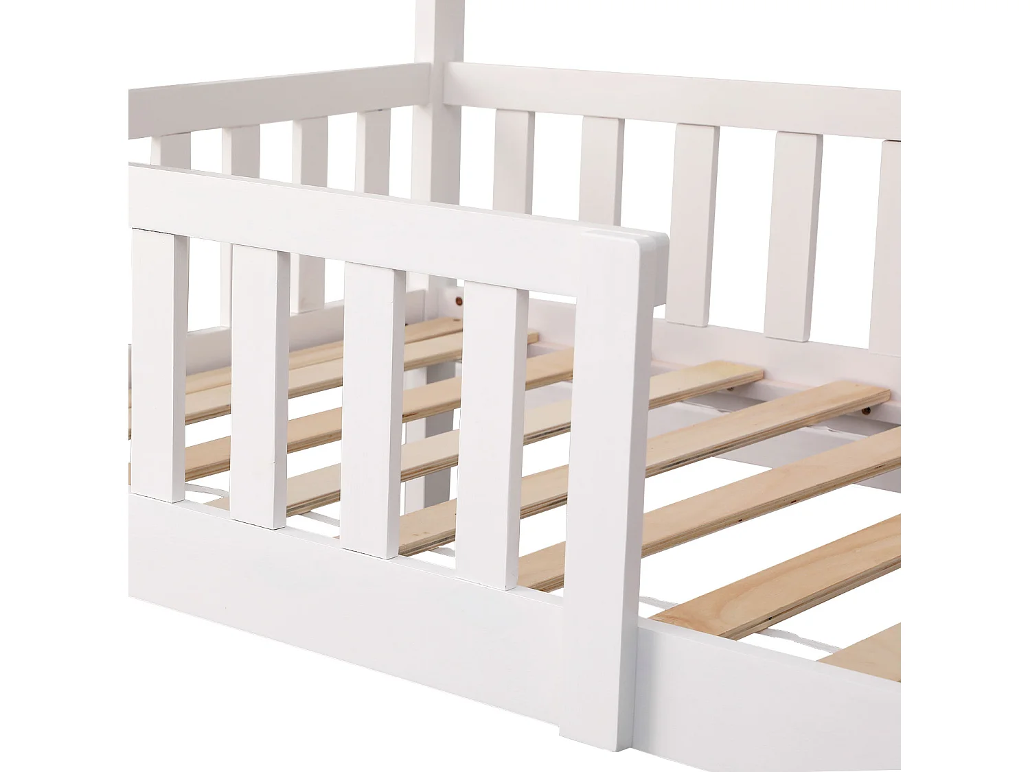 Lit cabane gigogne pour enfant 190x90cm blanc MARCEAU