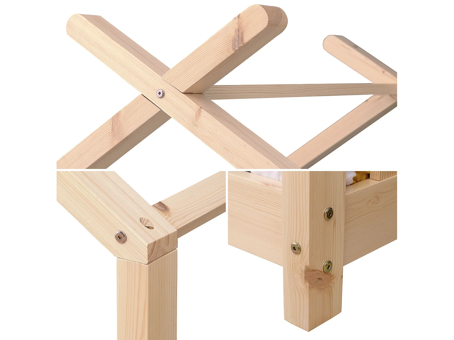 Cama cabaña infantil 190x90cm en madera GASPARD - HAPPY GARDEN