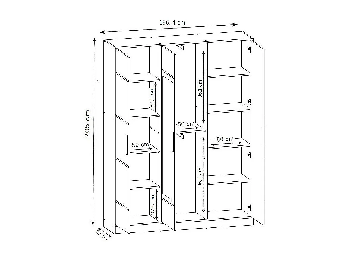 Armoire ouvrante EDEN 3D Modèle 3 Blanc