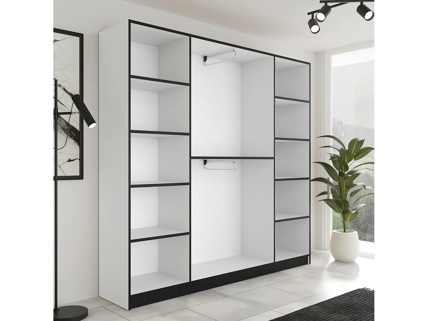 Draaideurkast EDEN – 4 Deuren – Model 1 – Wit