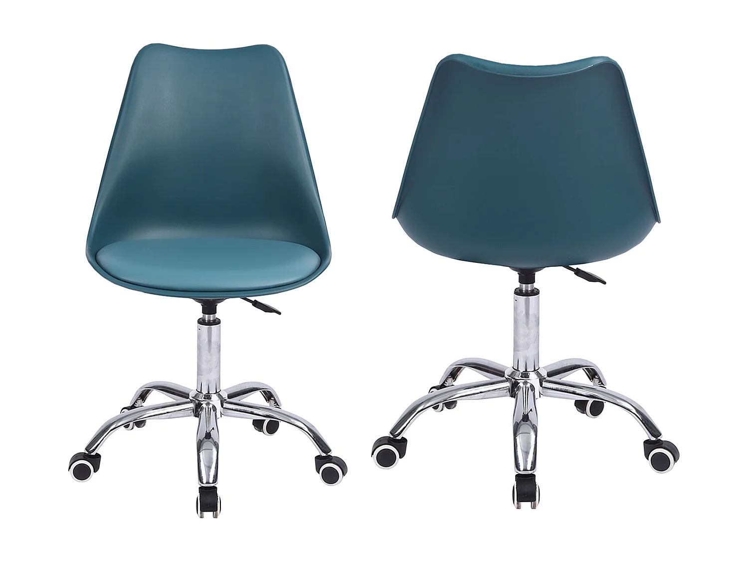 Chaise de bureau réglable en hauteur bleue ANNE