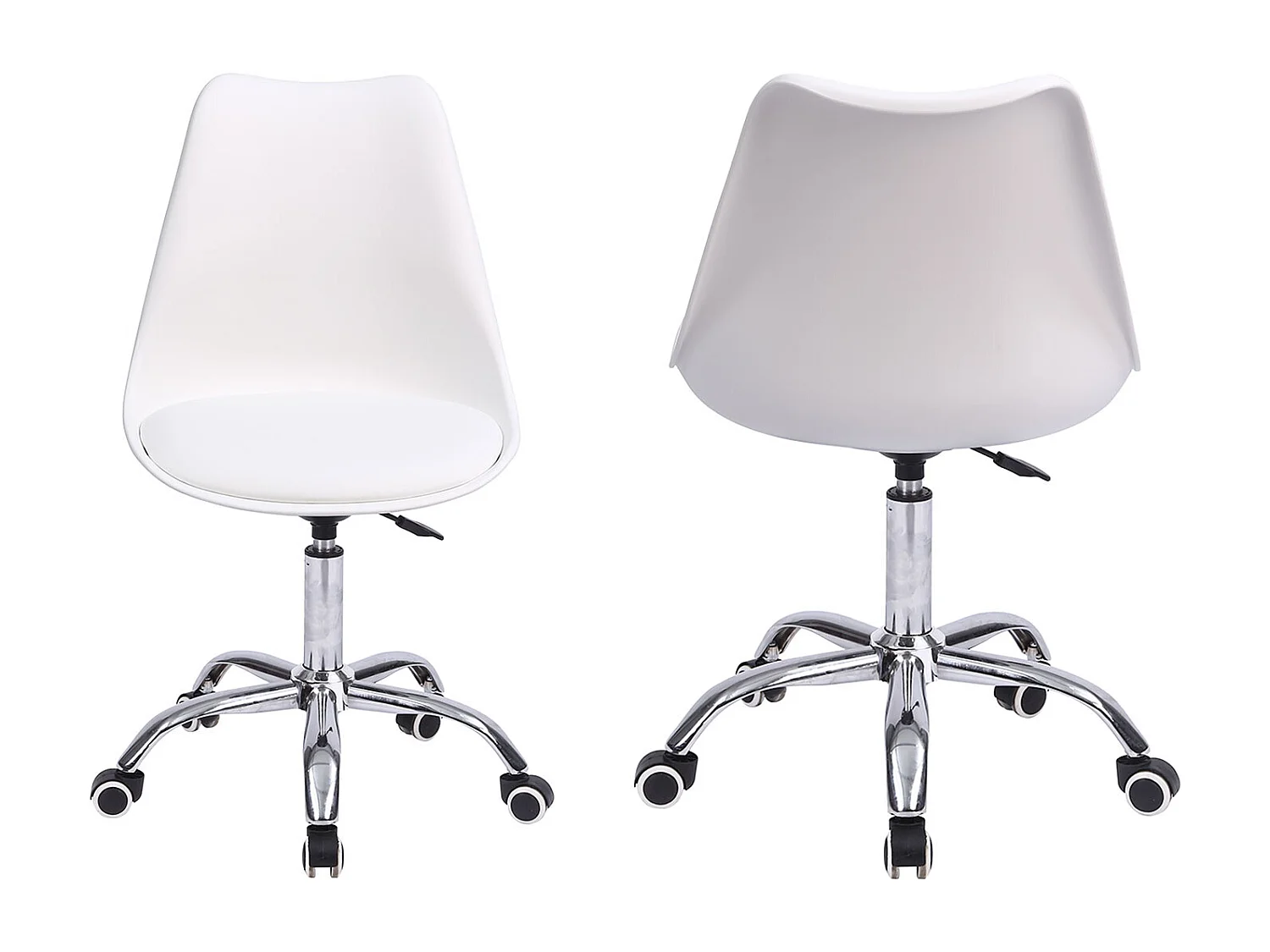 Chaise de bureau réglable en hauteur blanche ANNE