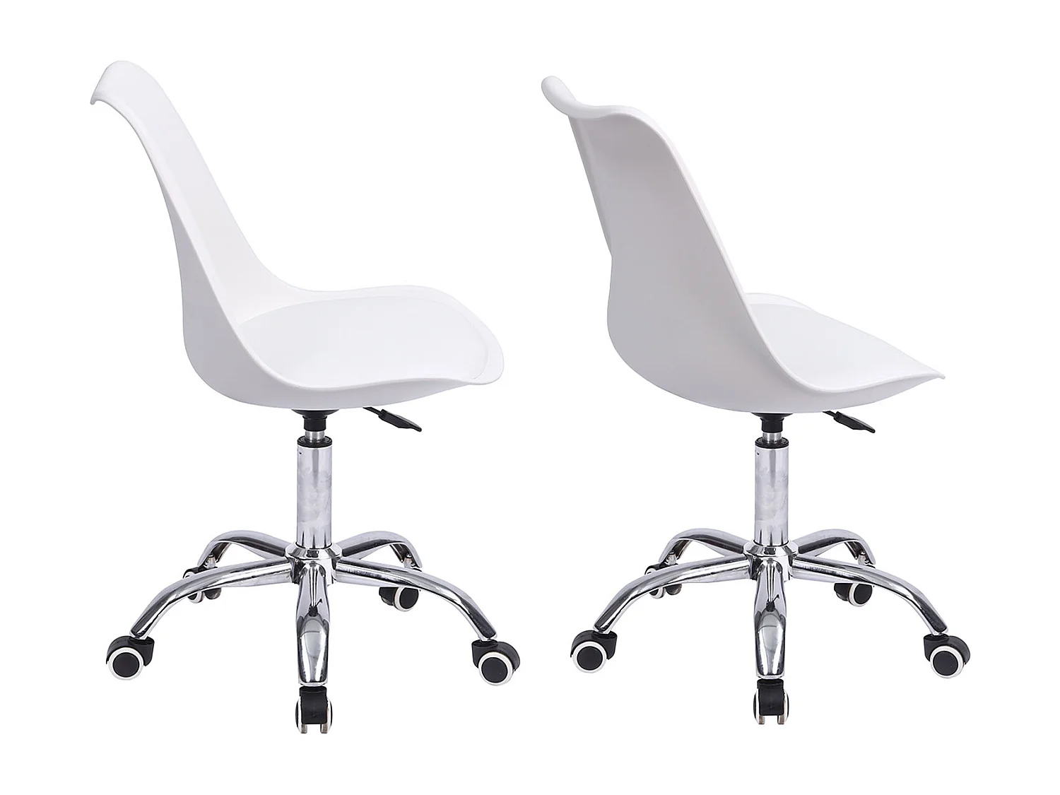 Chaise de bureau réglable en hauteur blanche ANNE