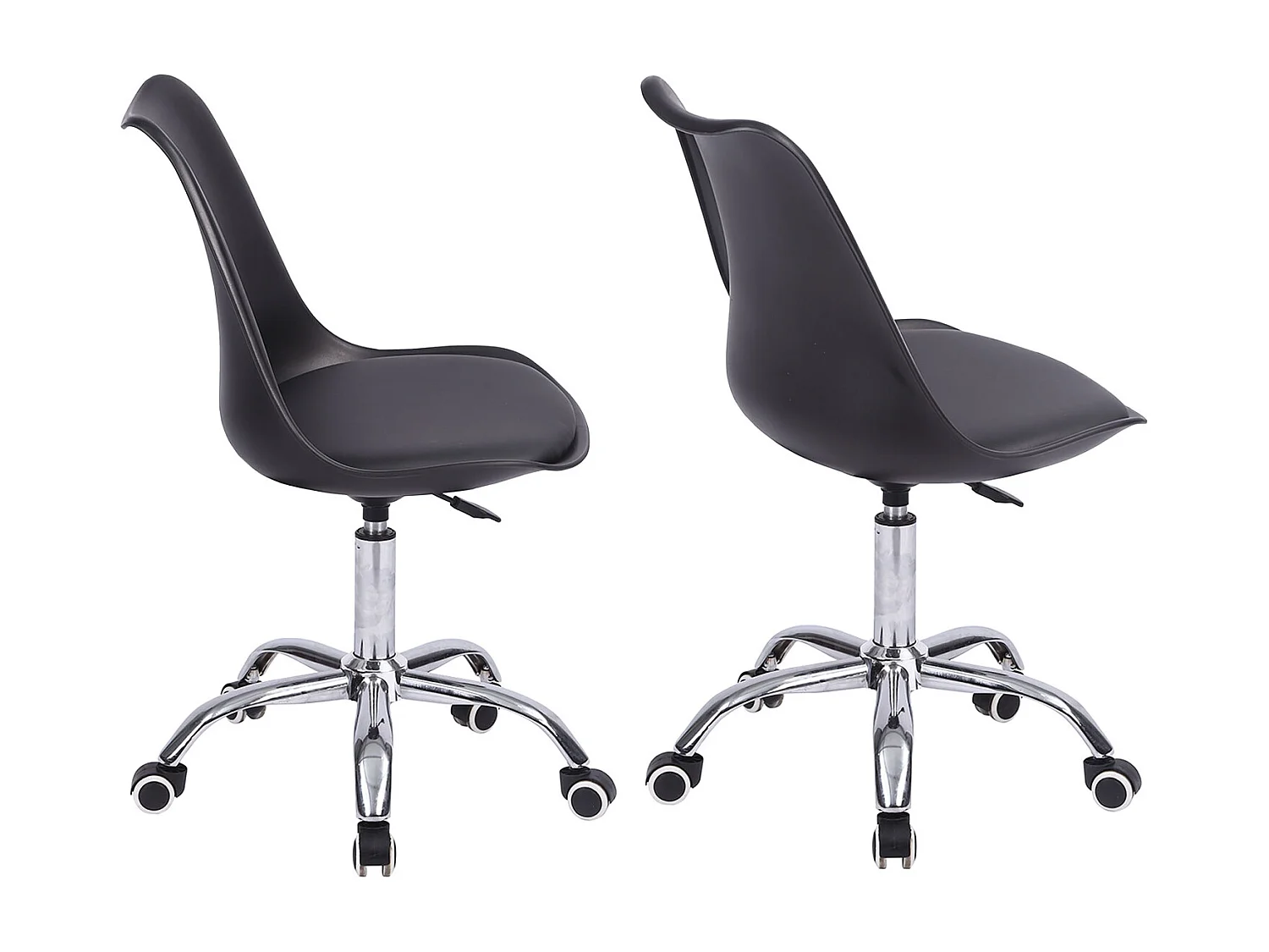 Chaise de bureau réglable en hauteur noire ANNE