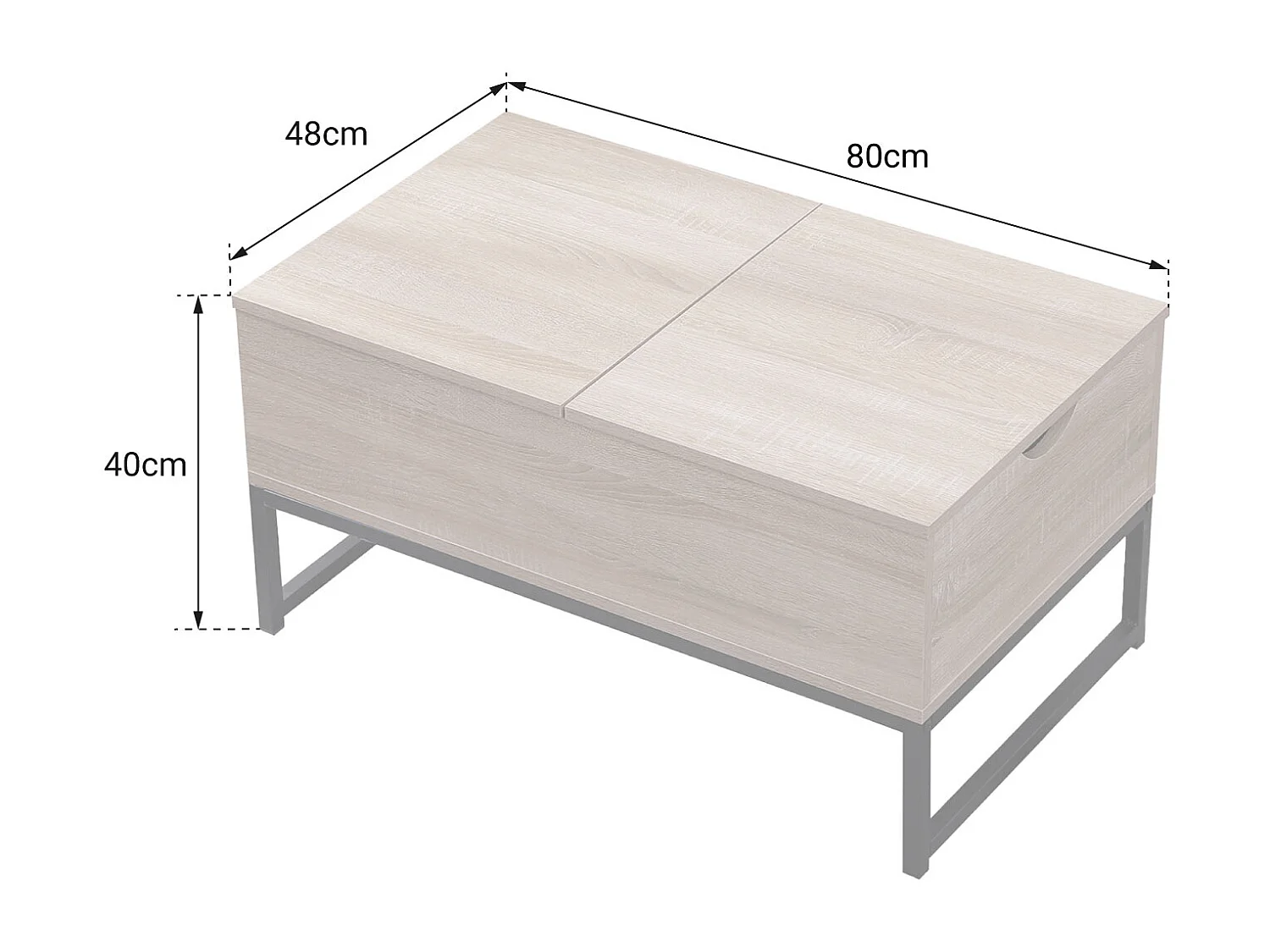 Mesa baja de madera con tapas elevadoras LOTTA - HAPPY GARDEN