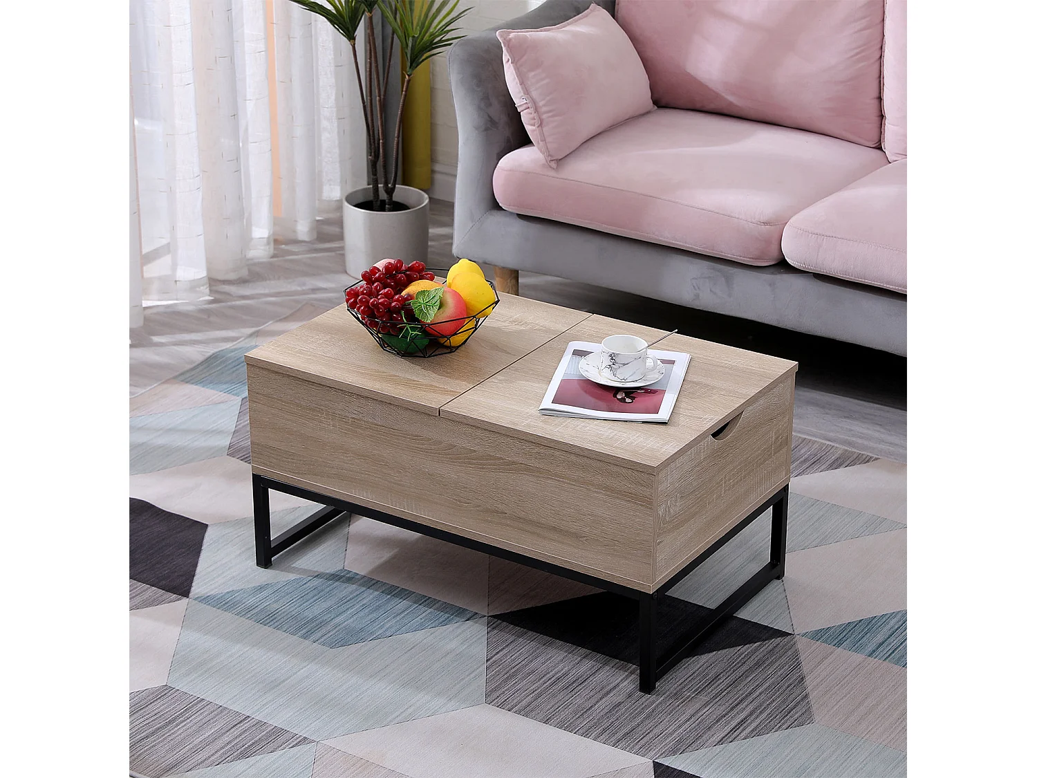 Mesa baja de madera con tapas elevadoras LOTTA - HAPPY GARDEN