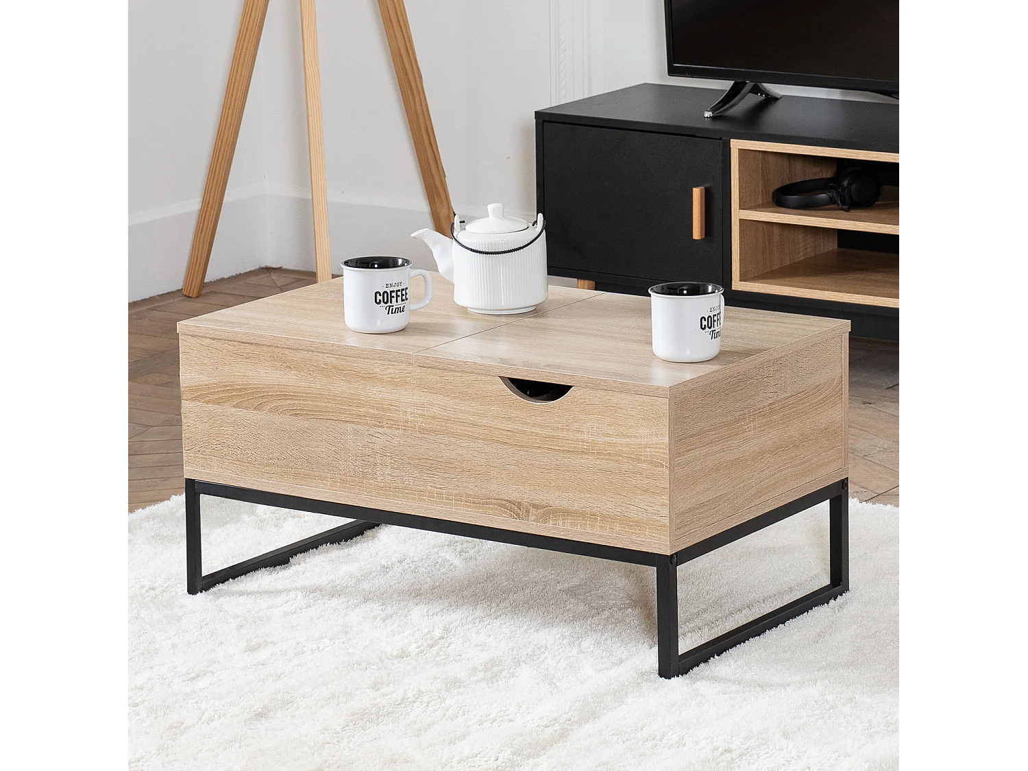 Mesa baja de madera con tapas elevadoras LOTTA - HAPPY GARDEN
