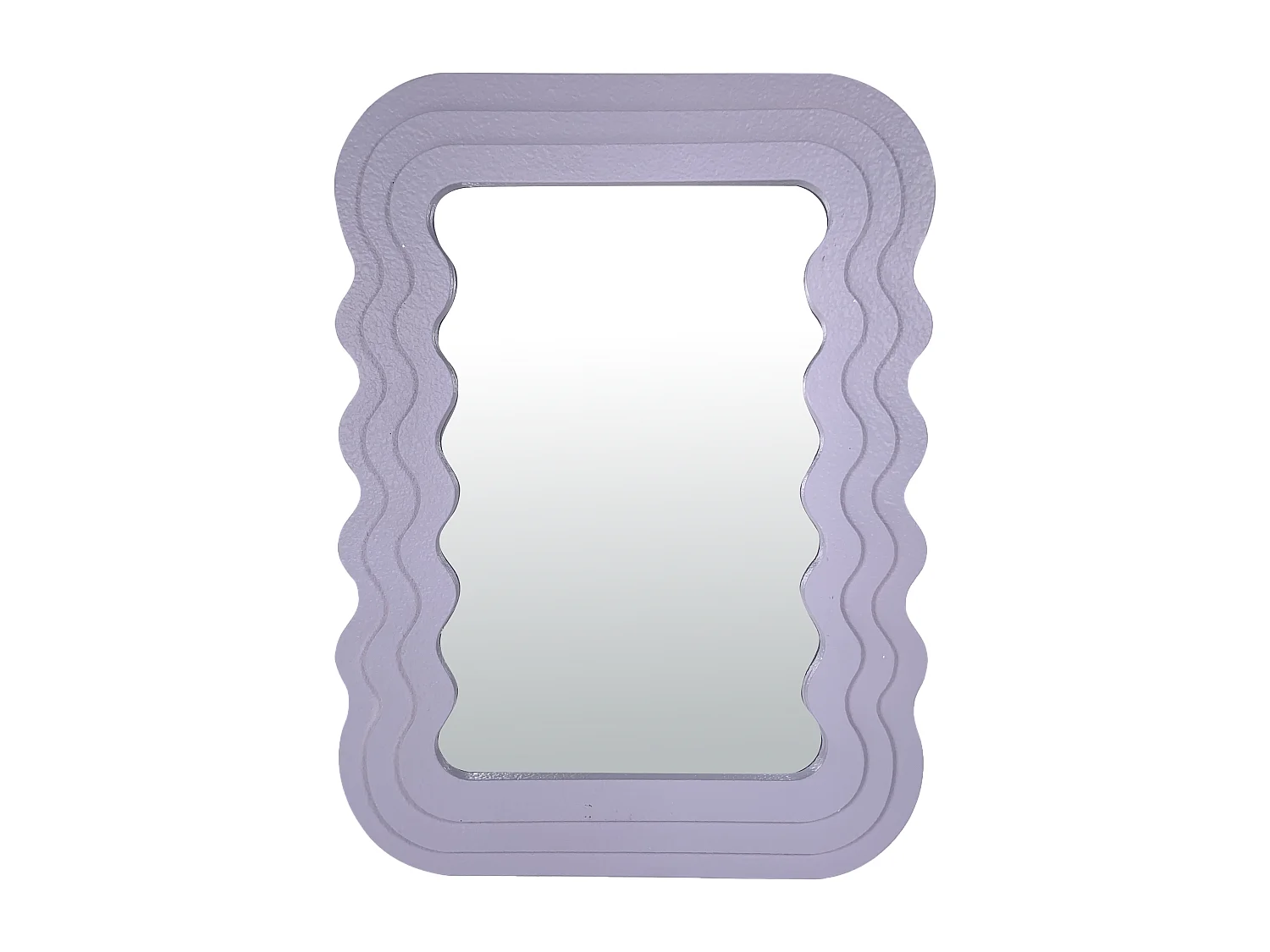 Miroir rectangulaire ondulé lilas 29,5x40cm