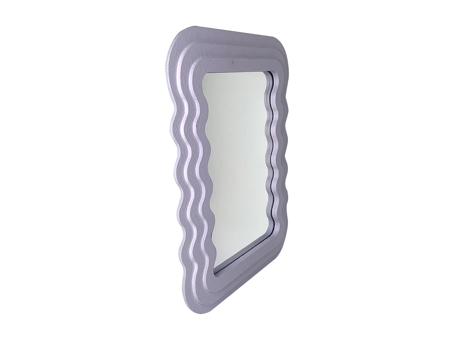 Miroir rectangulaire ondulé lilas 29,5x40cm