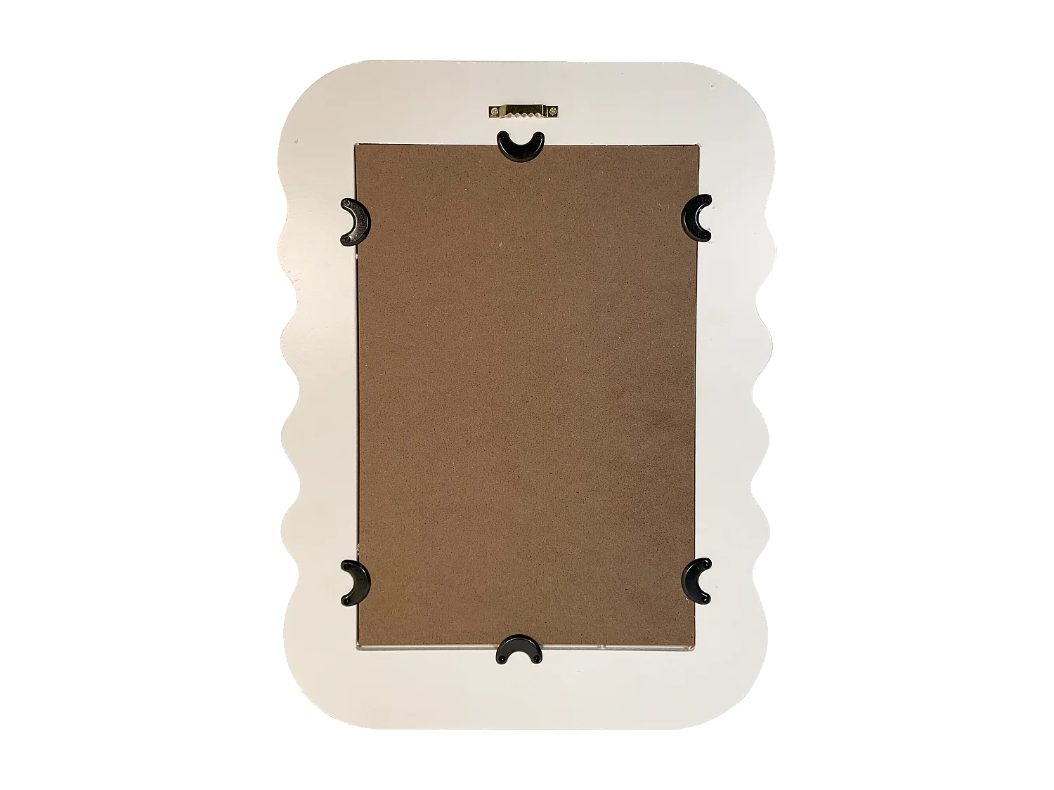 Miroir rectangulaire ondulé blanc 29,5x40cm