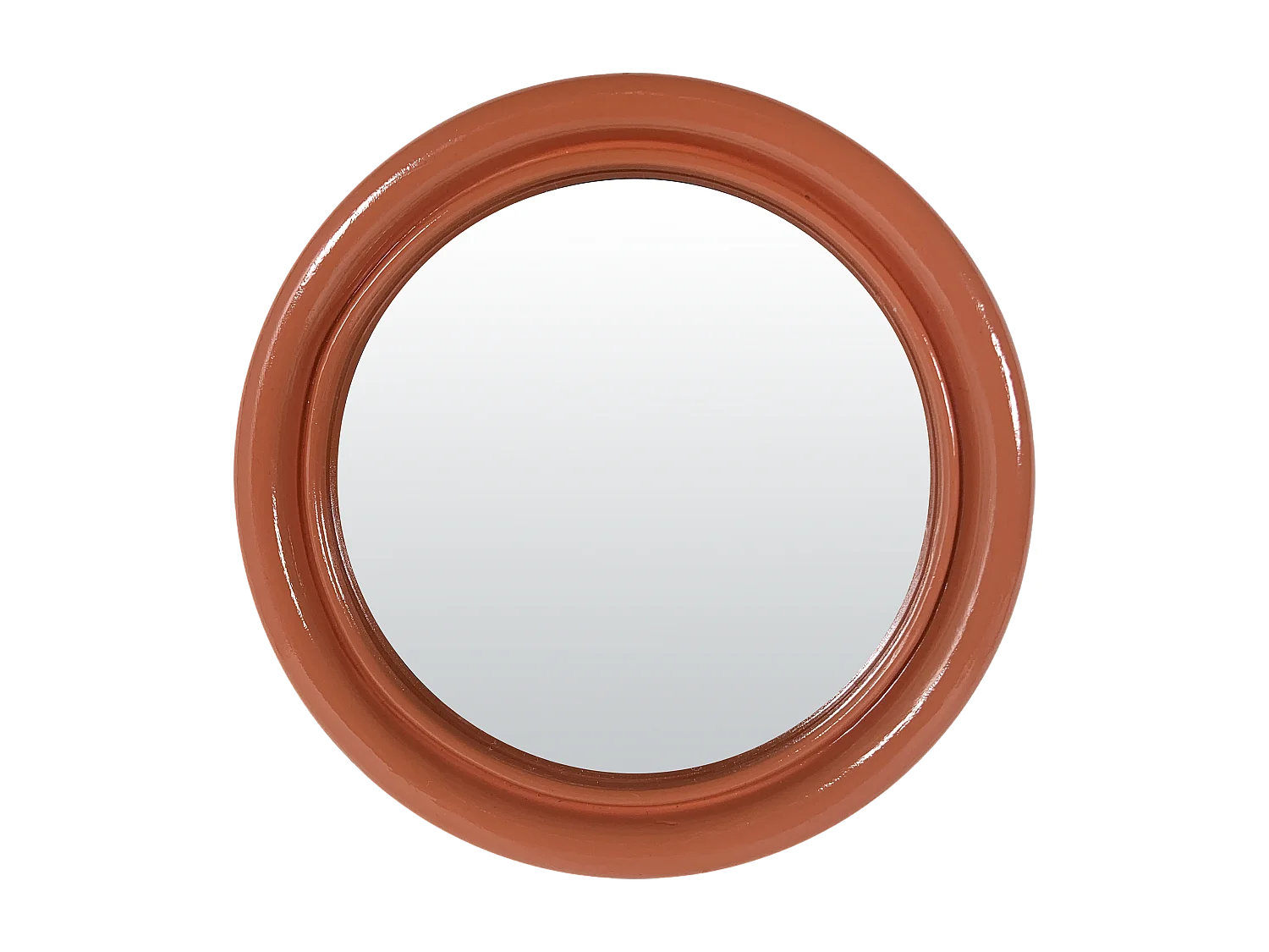 Miroir color rond orange 14,5cm