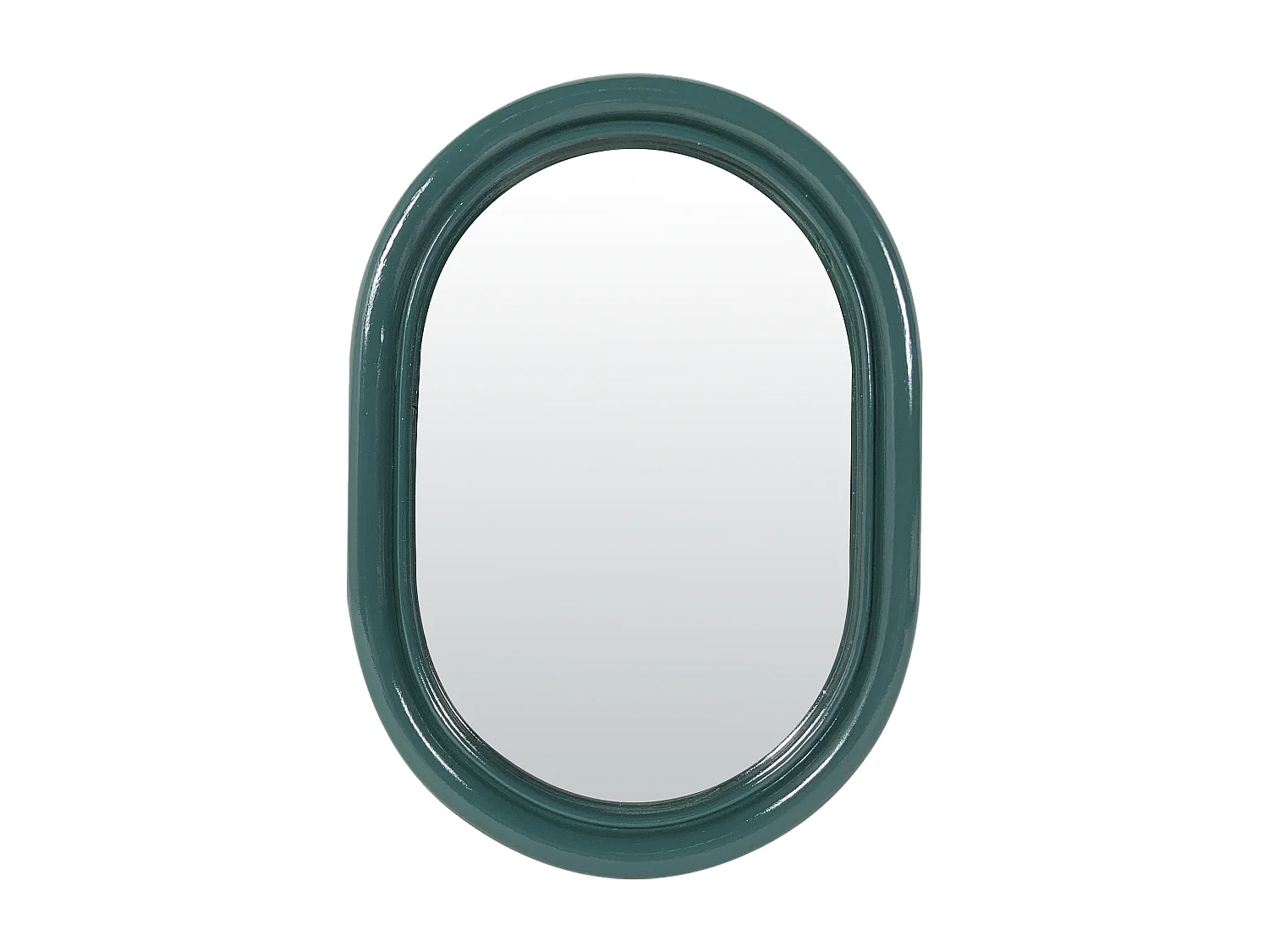 Miroir color oblong bleu canard 15,8x22cm