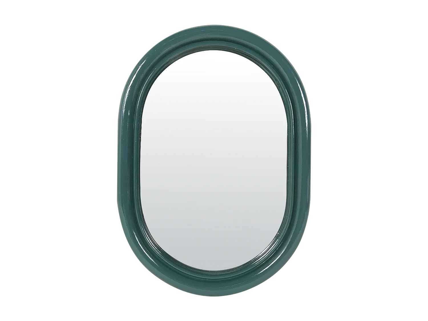 Miroir color oblong bleu canard 15,8x22cm