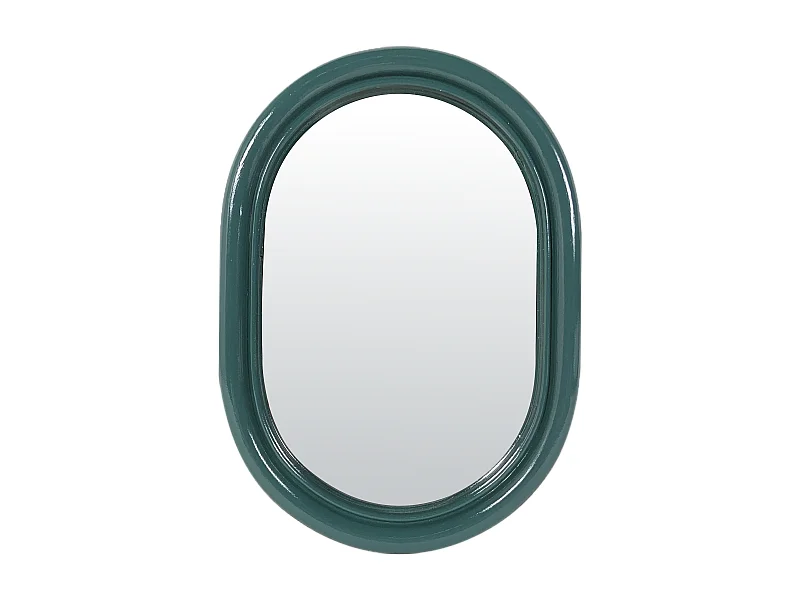 Miroir color oblong bleu canard 15,8x22cm