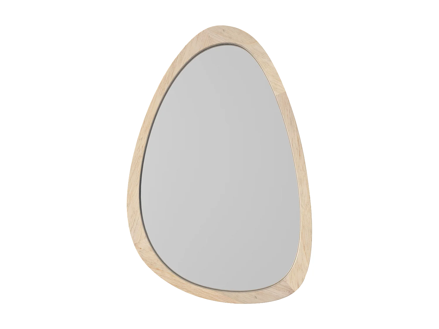 Miroir organique bois clair 40x60cm