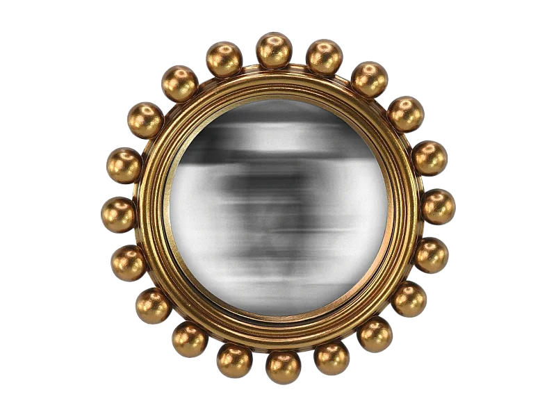 Miroir convexe doré 21,5cm