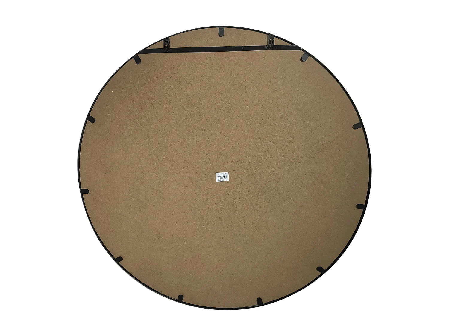 Miroir rond métal noir 80x80cm