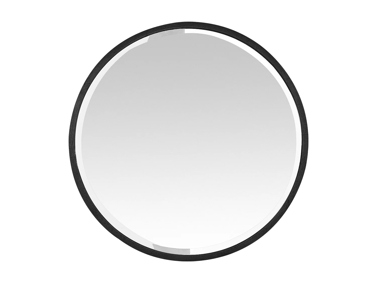 Miroir rond métal noir 80x80cm