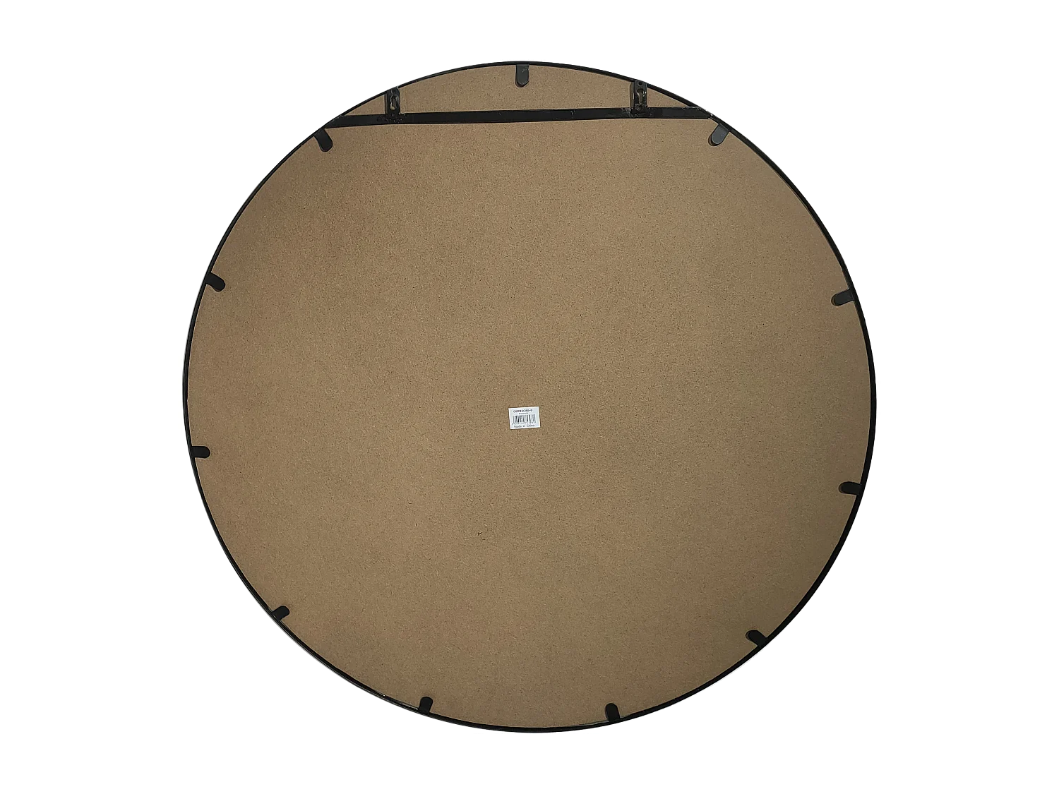 Miroir rond métal noir 80x80cm