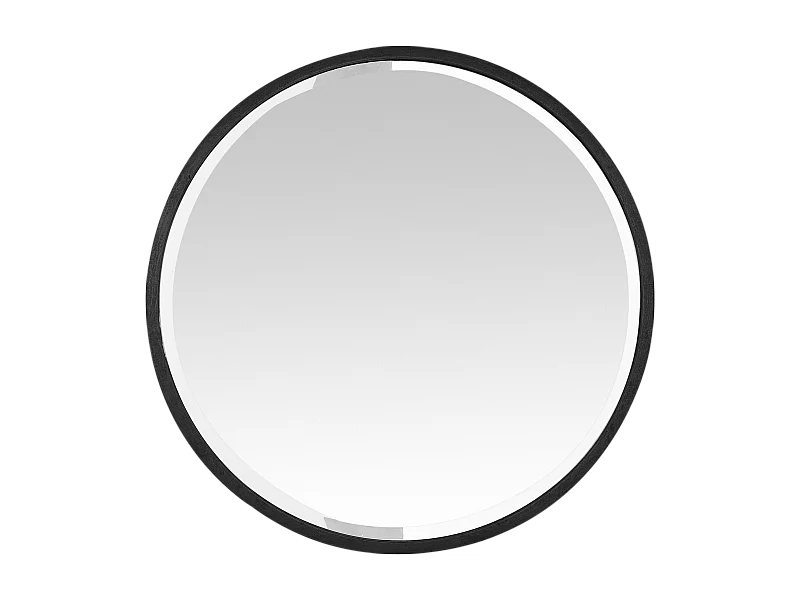 Miroir rond métal noir 80x80cm