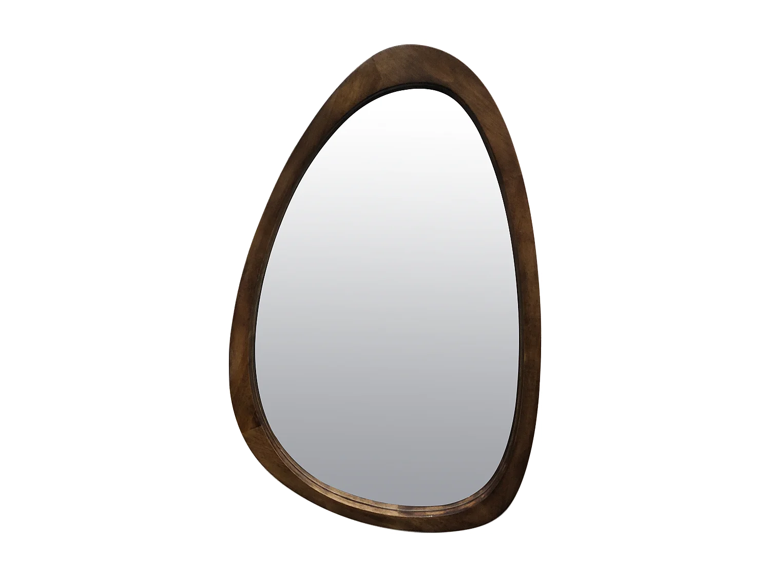 Miroir organique bois brun 40x60cm