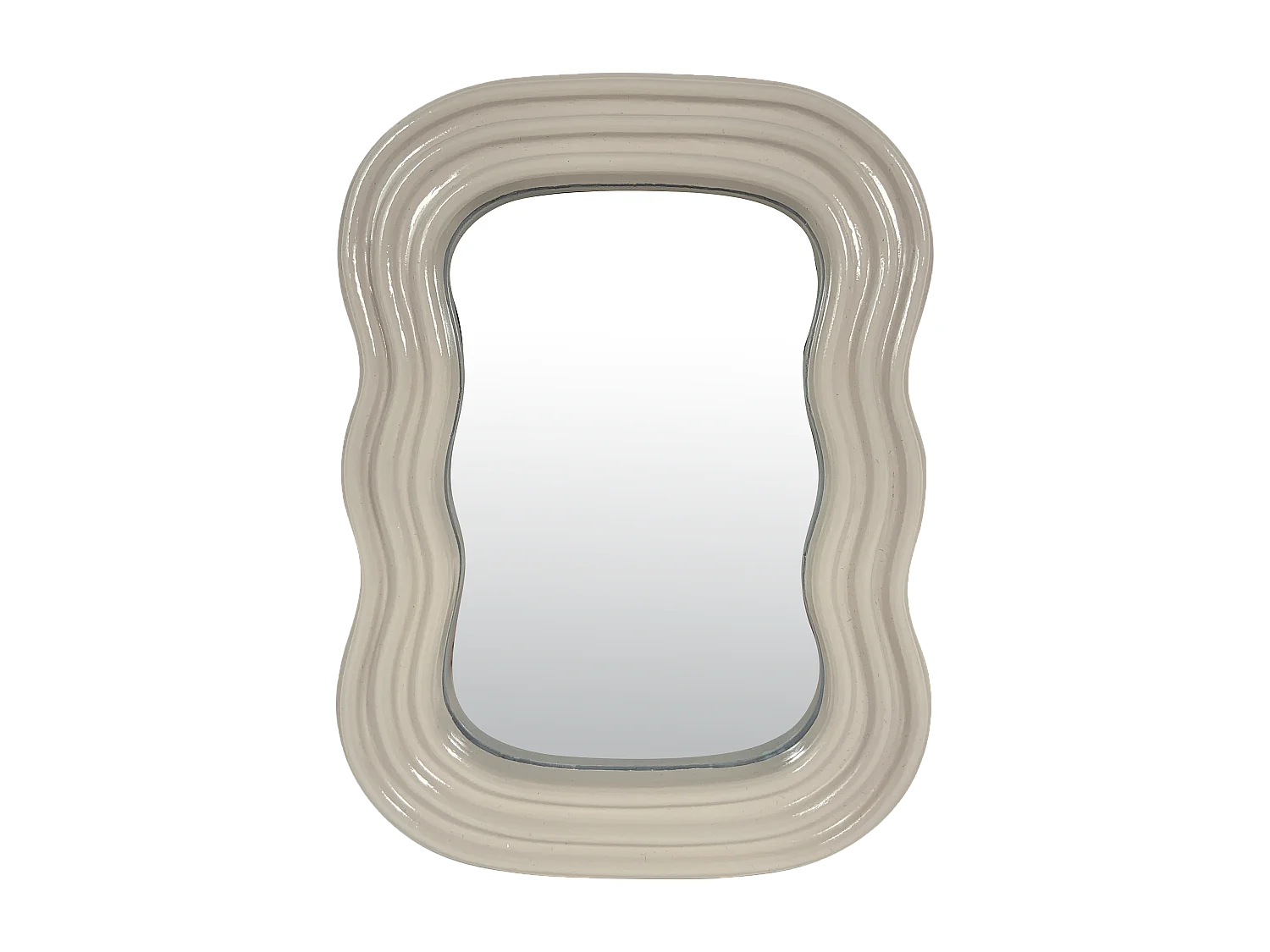 Miroir color ondulé beige 14x19,5cm