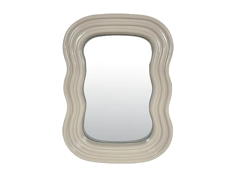 Miroir color ondulé beige 14x19,5cm