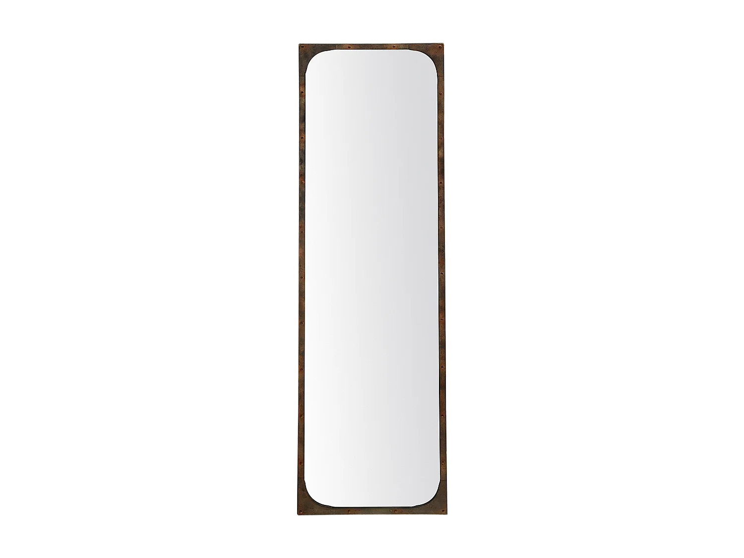 Miroir industriel rectangulaire avec rivets 40x140cm