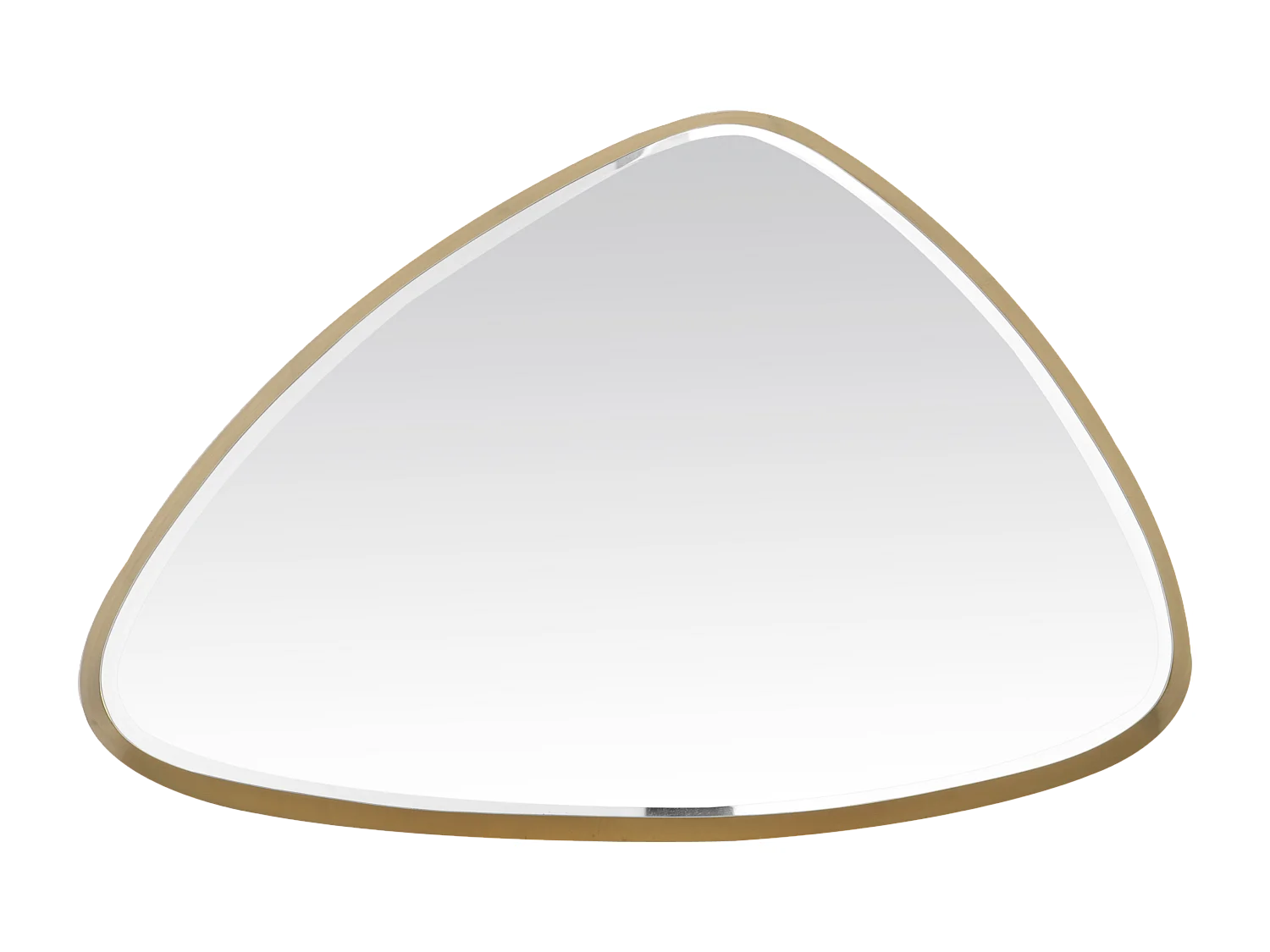 Miroir biseauté triangle doré 55x35x4cm