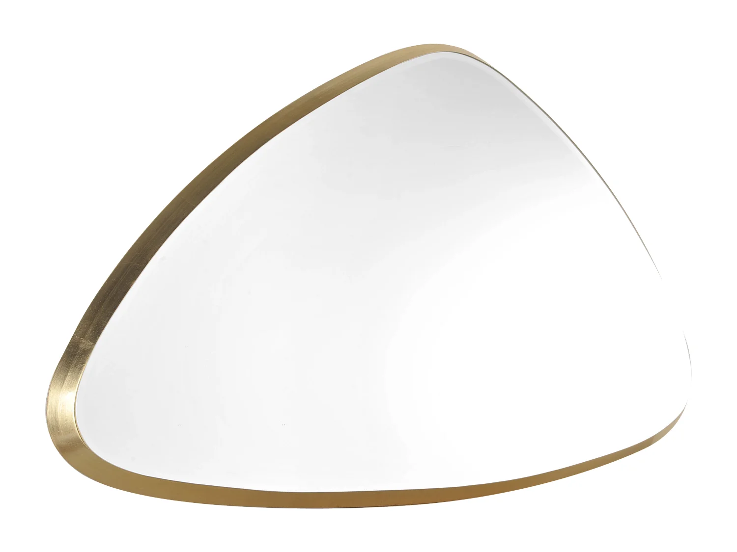 Miroir biseauté triangle doré 55x35x4cm